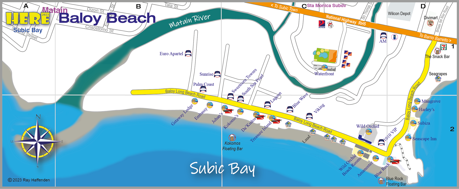 Subic Bay Maps - Barrio Barretto & Baloy Beach