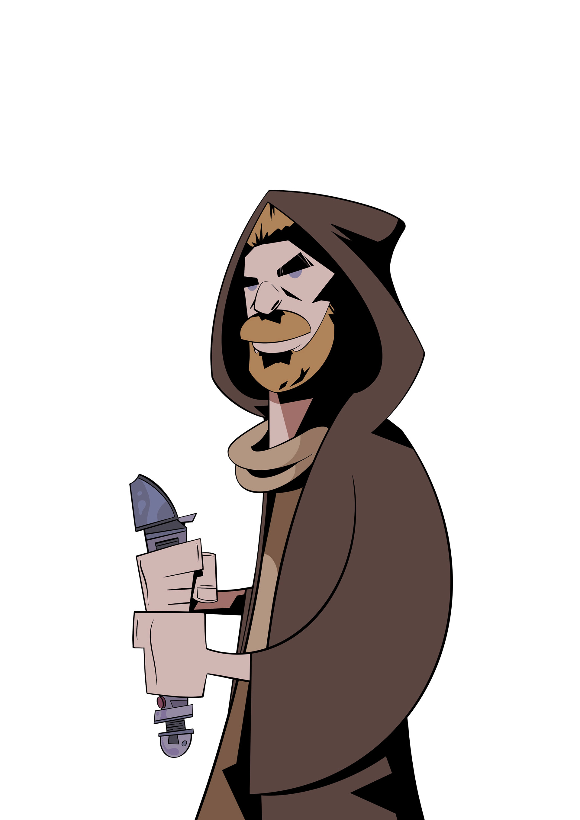 Obi-Wan flat illustration. Illustrated on Procreate.