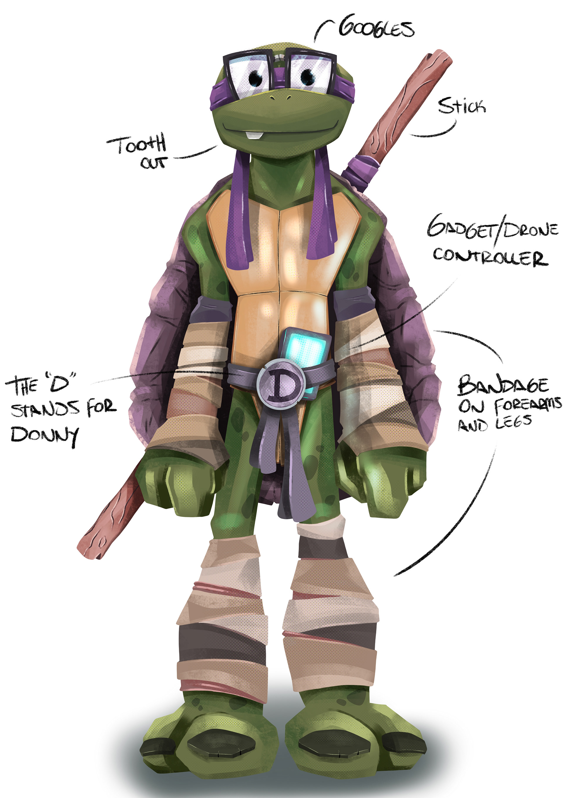 Donnie concept art. Illustrated on Procreate.