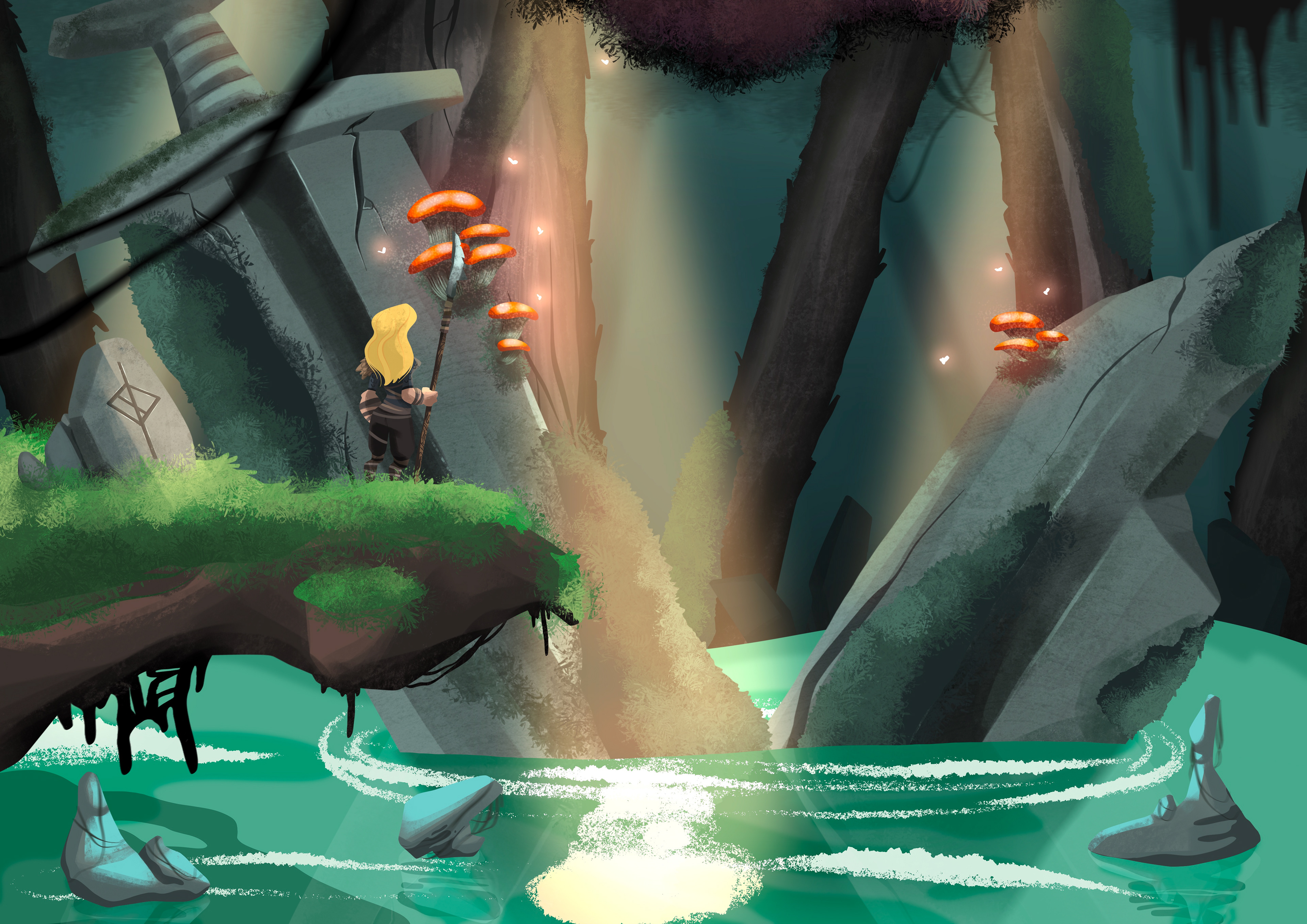 Concept illustration for videogame. Illustrated on Procreate.