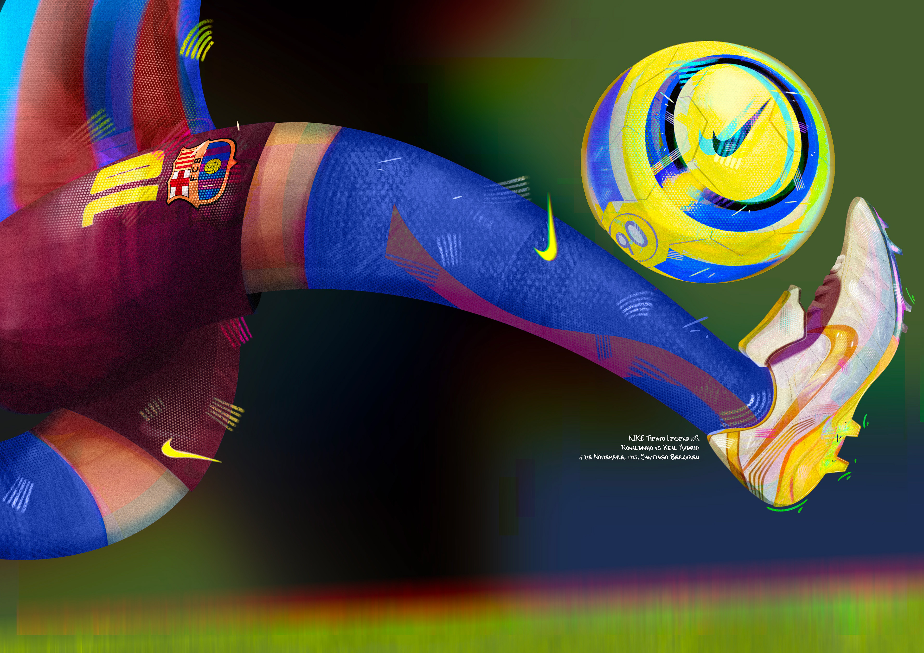 NIKE Tiempo Legend 10R. Illustrated on Procreate.