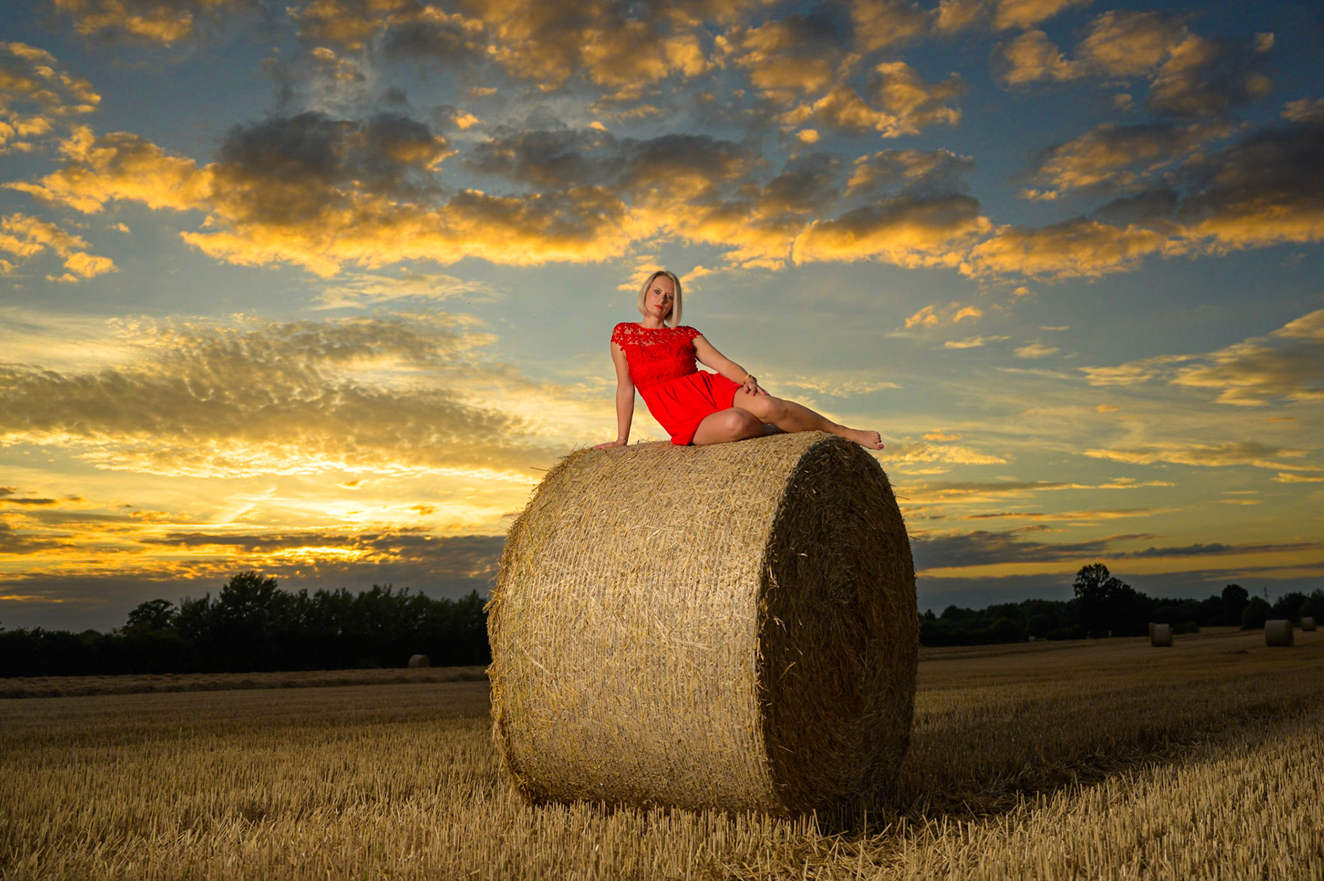 Strohballen-Shooting mit Sabine