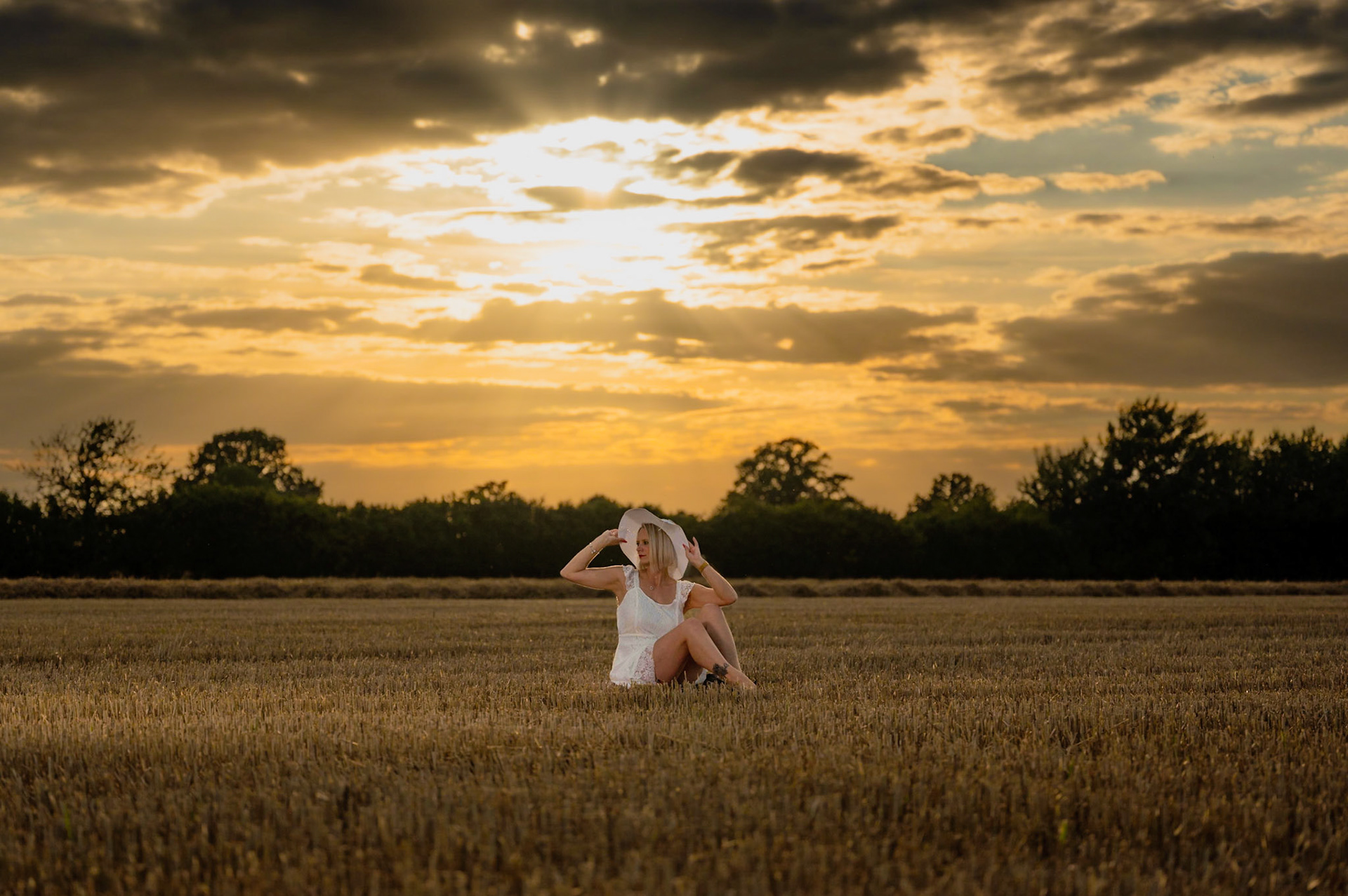 Strohballen-Shooting mit Sabine