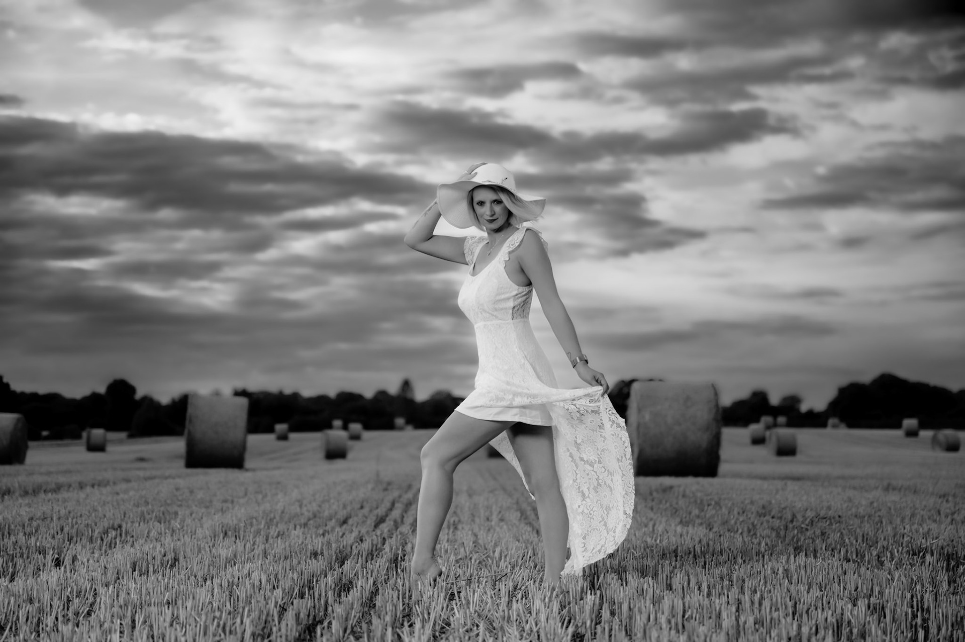 Strohballen-Shooting mit Sabine