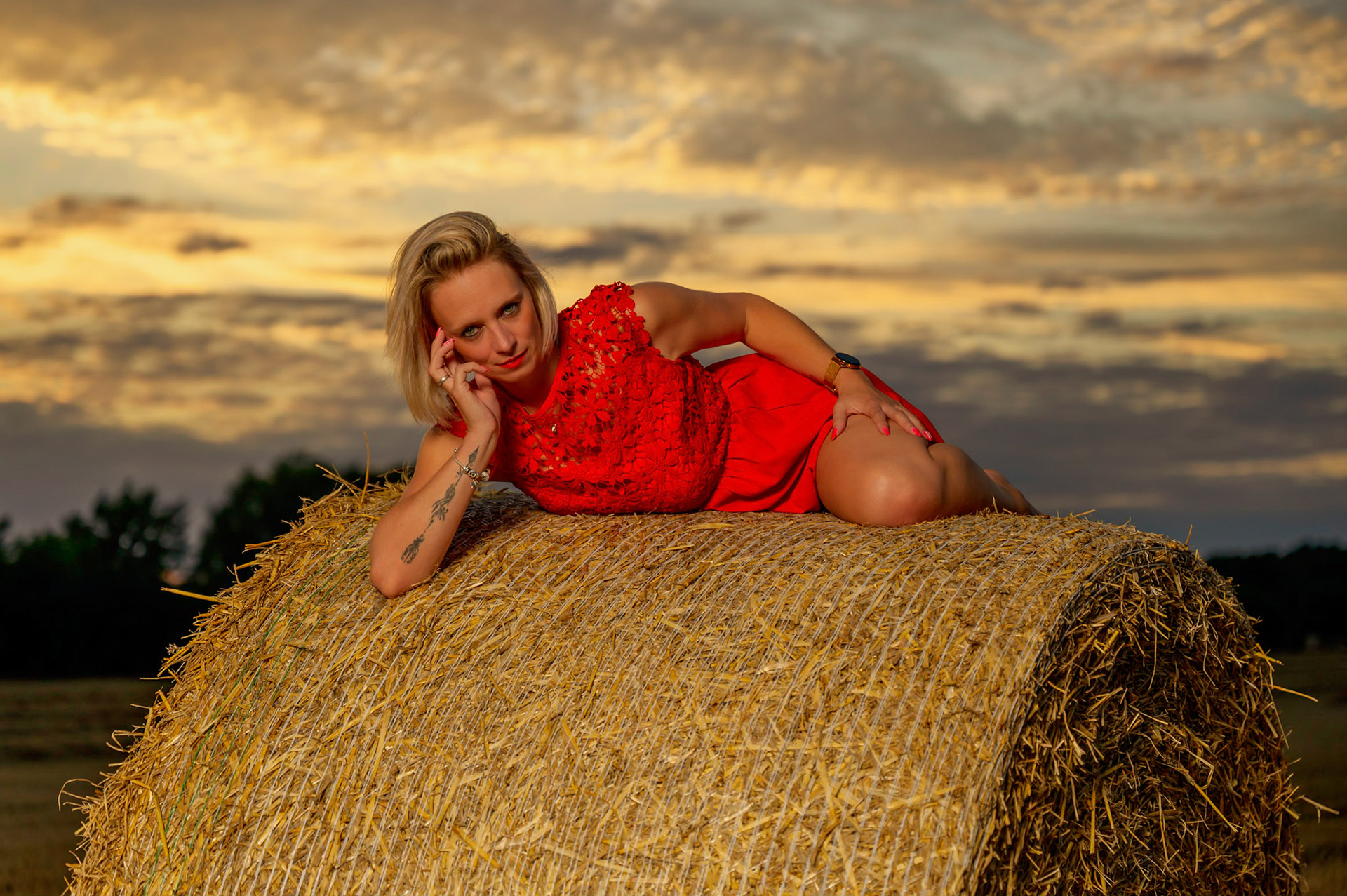 Strohballen-Shooting mit Sabine