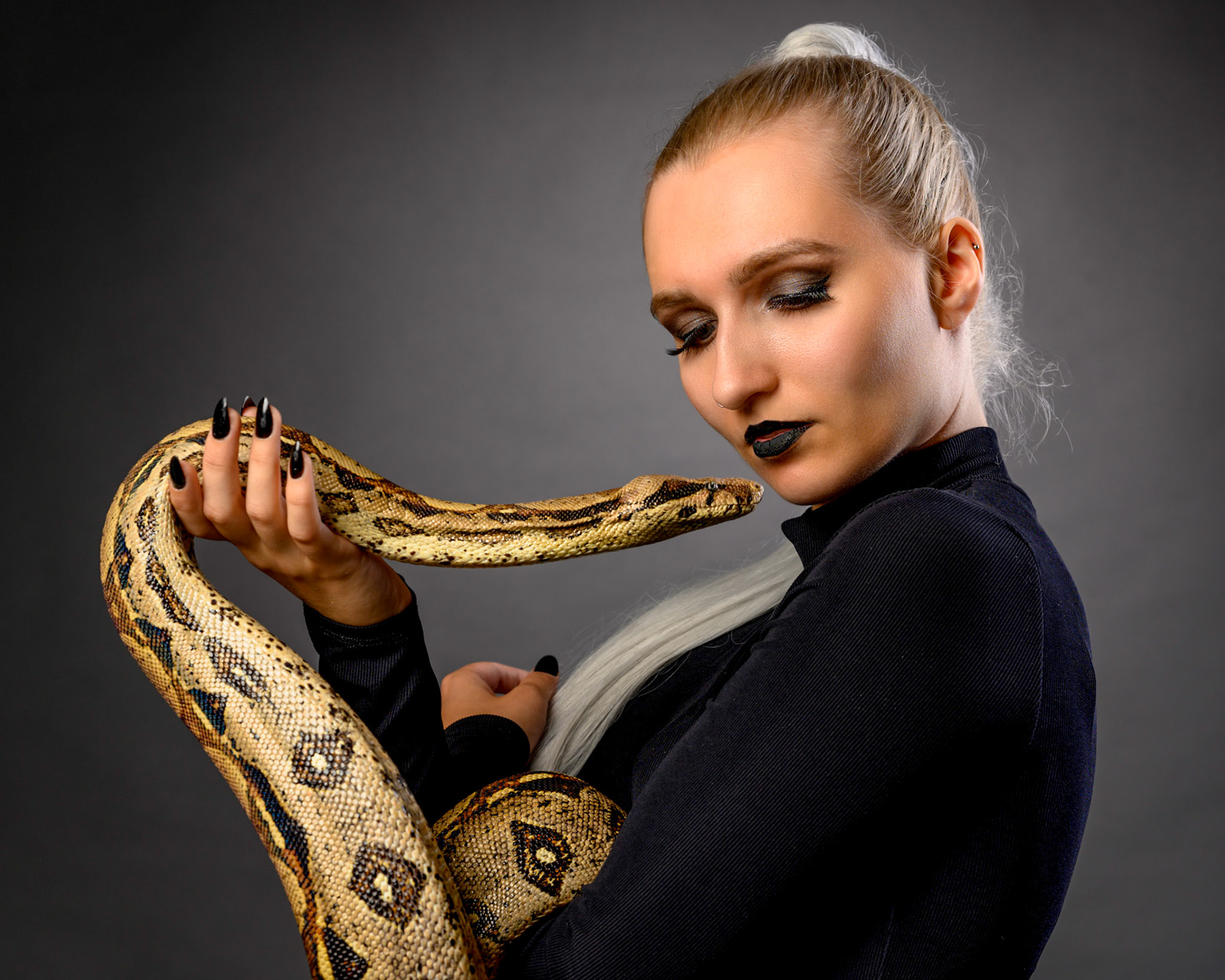 Schlangen-Shooting mit Katharina