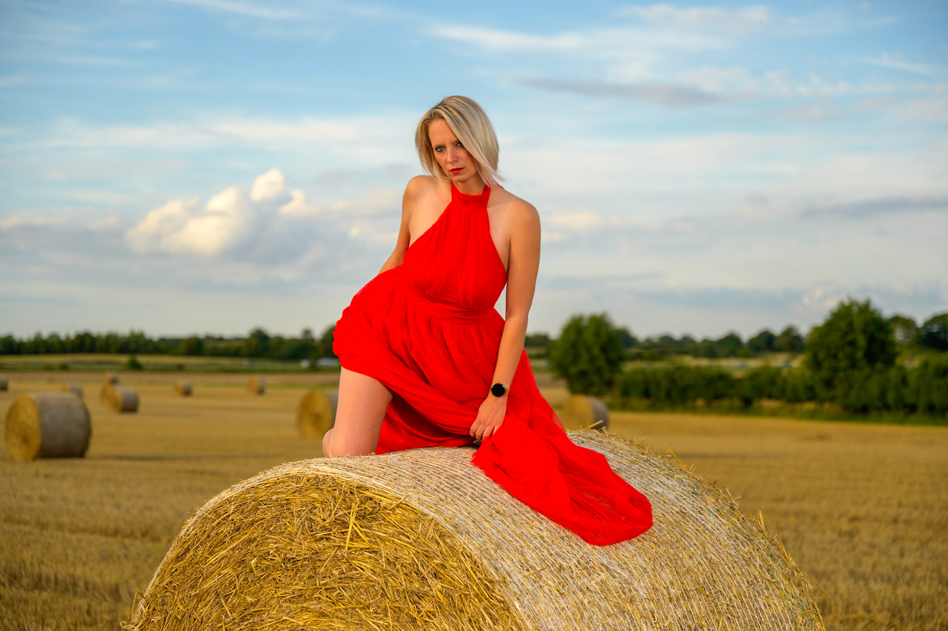 Strohballen-Shooting mit Sabine