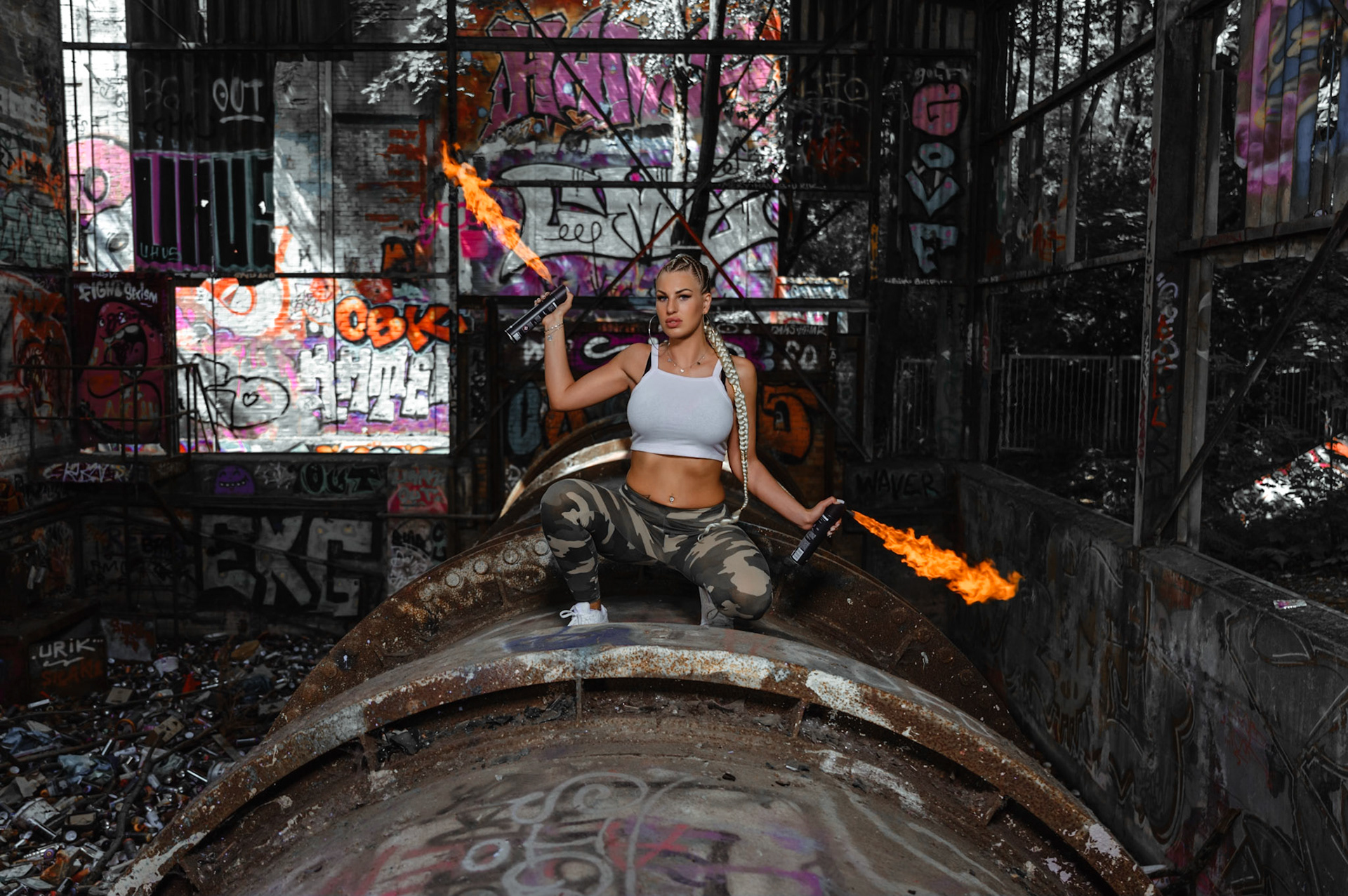 Lostplace-Shooting mit Gina