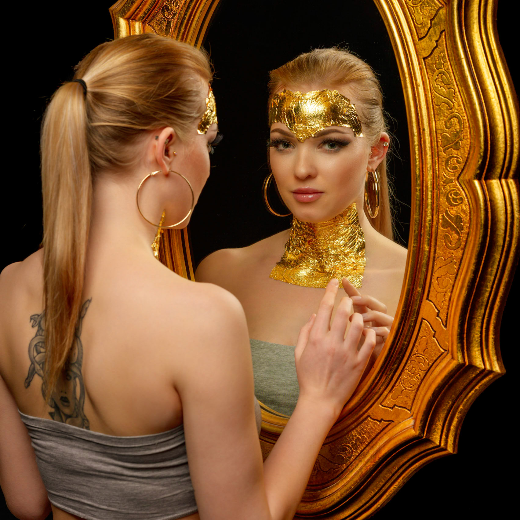 Blattgold-Shooting mit Celina