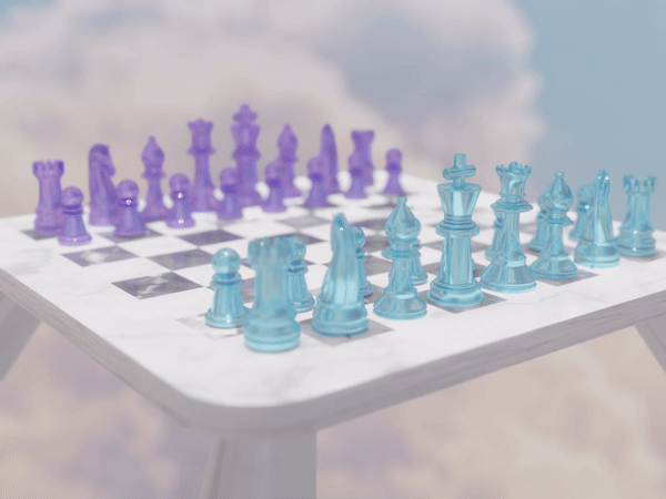 "chess animation sequence", 3d modeling, 2022 (AME294), used Blender
