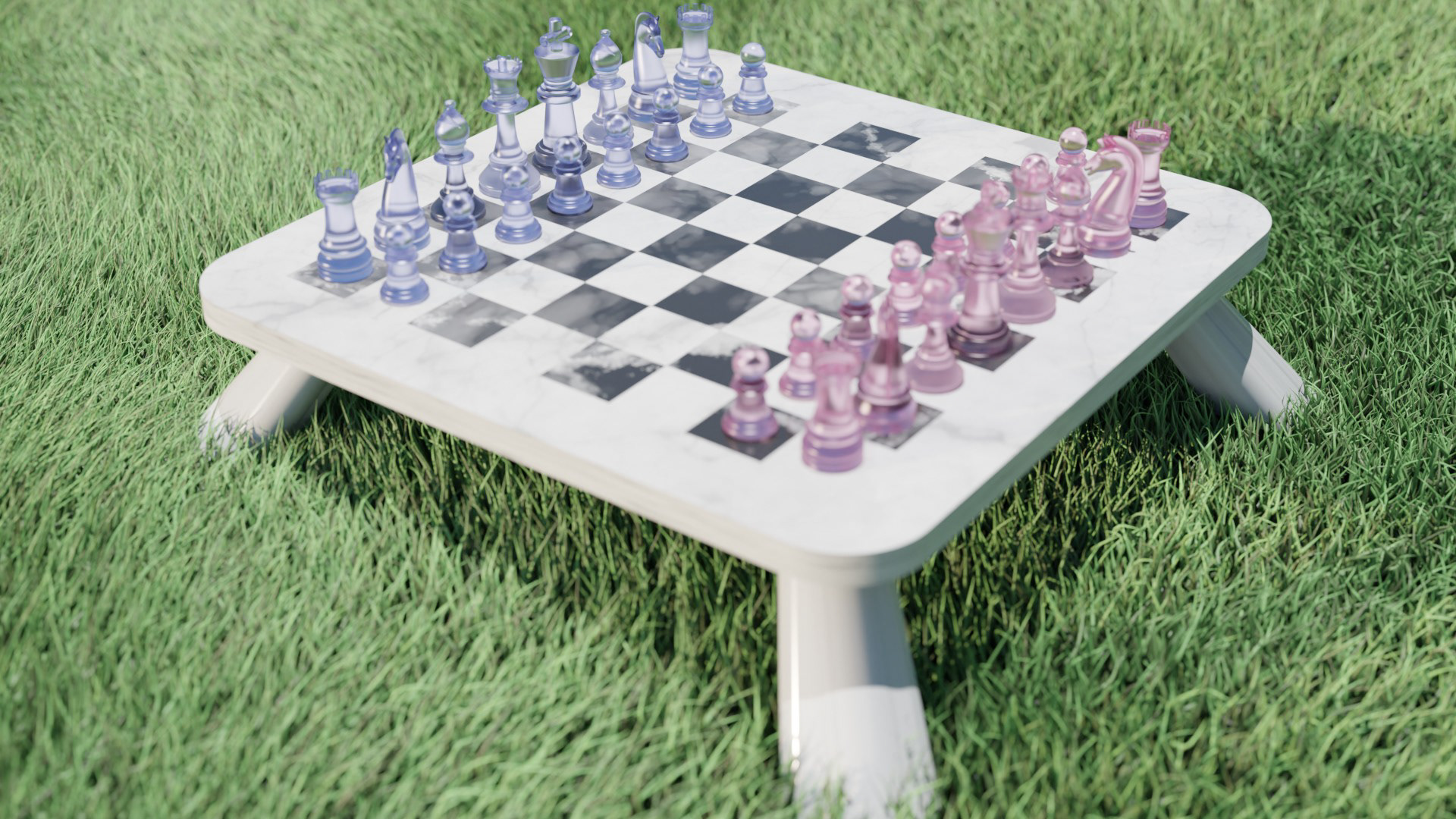 "full chess set", 3d modeling, 2022 (AME294), used Blender