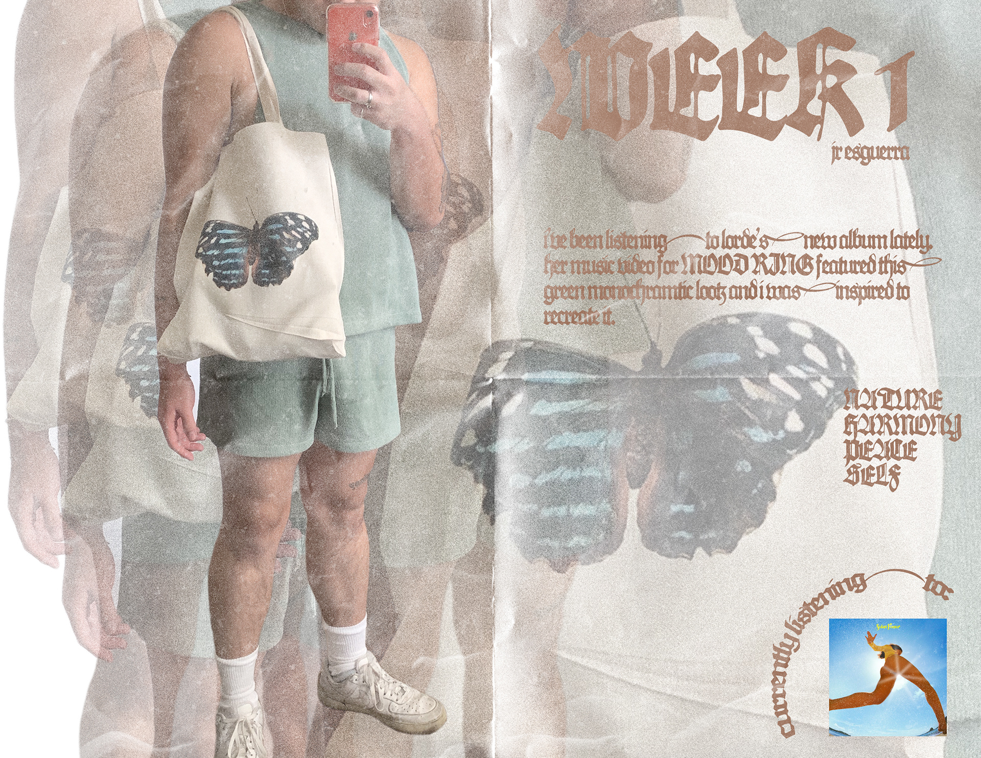"FASHION STYLE DIARY: WEEK 1", raster image, 2021 (FSH325), used Photoshop
