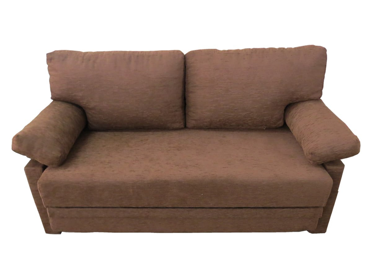 sillón cama de 2 plazas con mecanismo y colchón incorporado. Excelente diseño, Telas a elección. Con apoya brazos acolchonados.