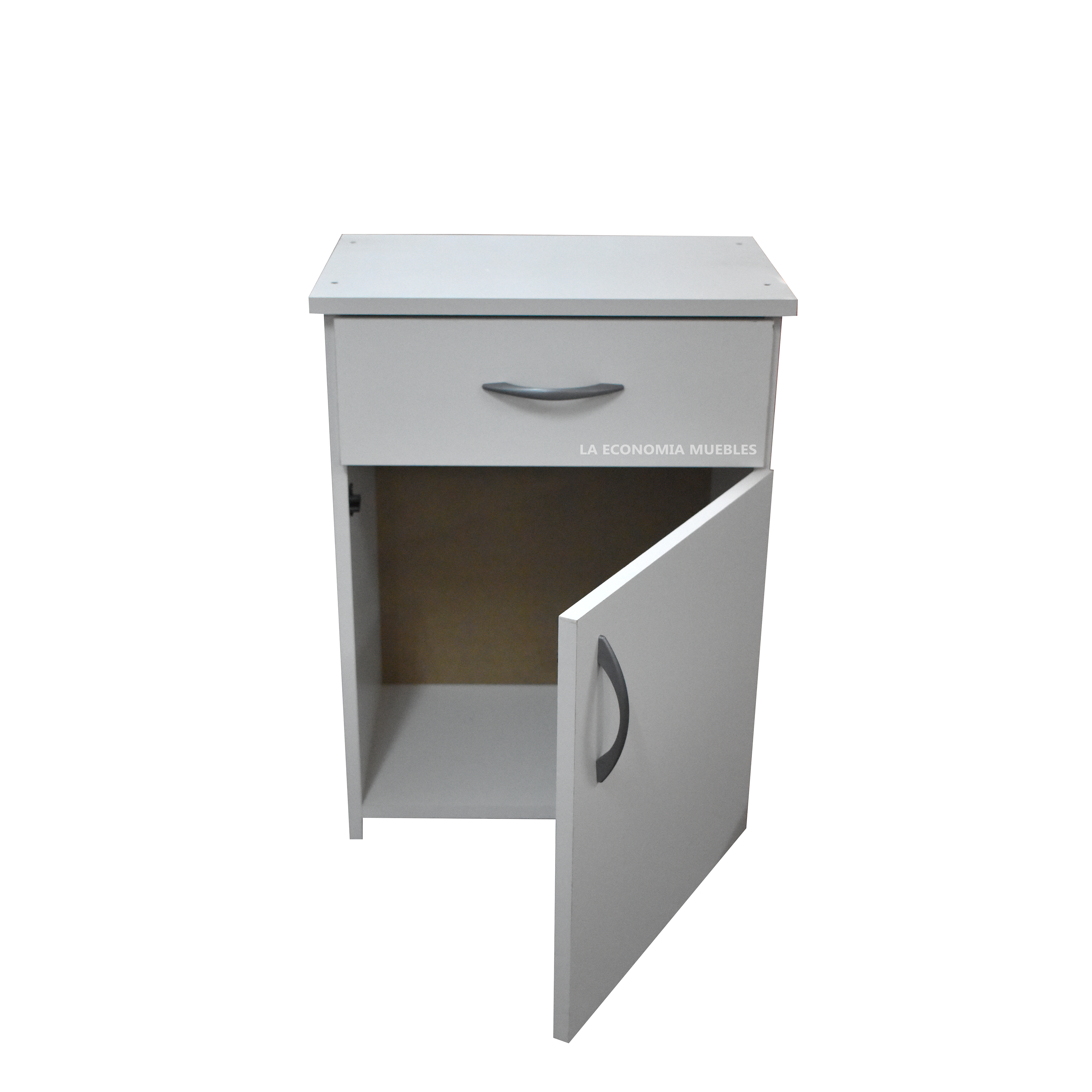 Mesa de luz con puerta y cajón. Colores a elección.