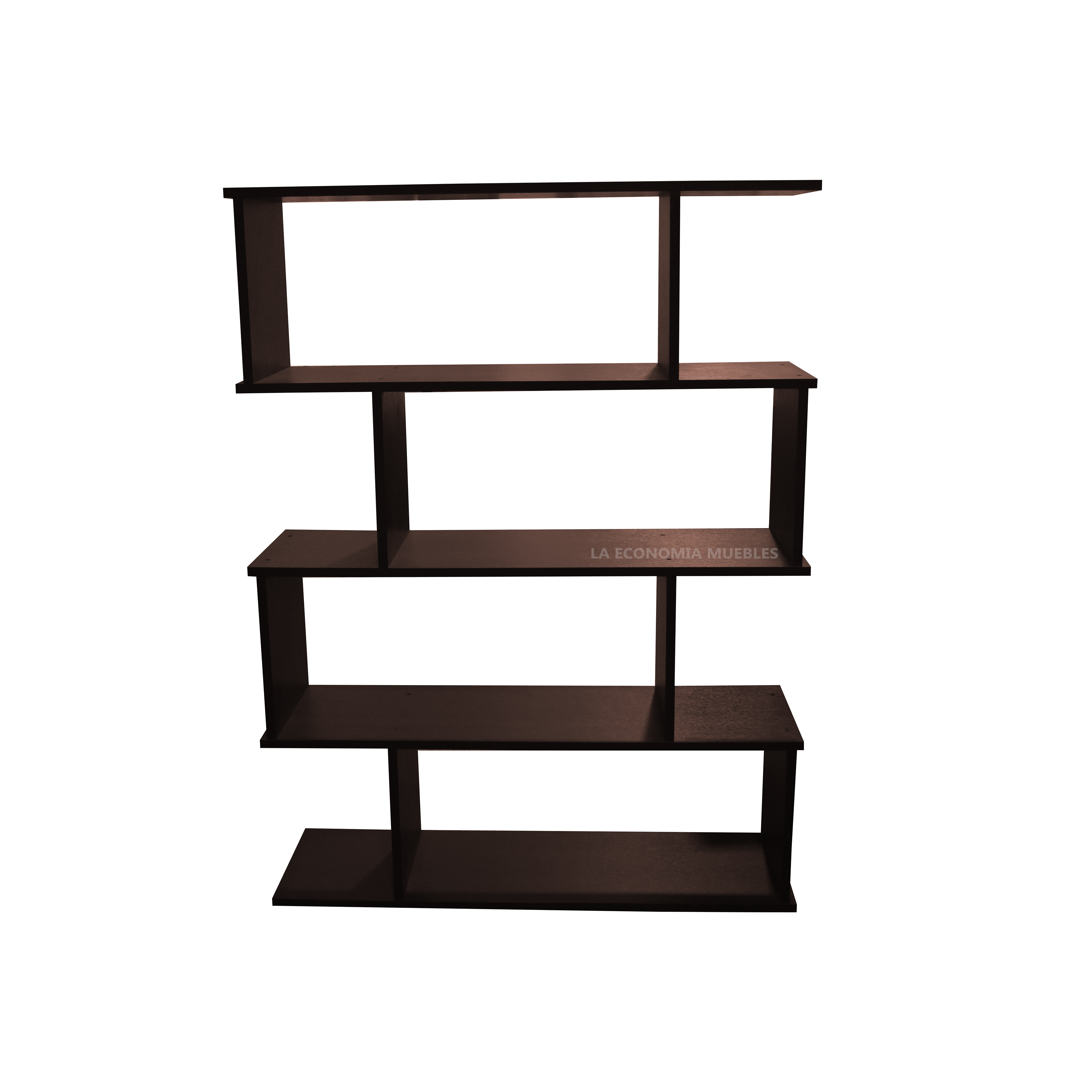 Biblioteca escalera de 0.90m x 1.20m. Colores: blanco, wengué, mogno, roble. 