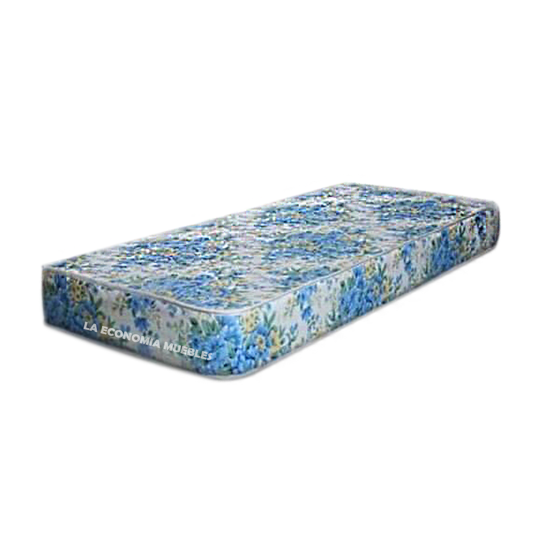 Colchón de 1 plaza, espuma de alta densidad. (0.80m x 1.90m x 0.23m).