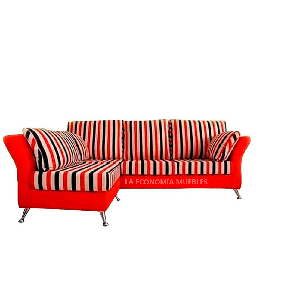 Rinconero italiano con patas metálicas placa soft telas a elección