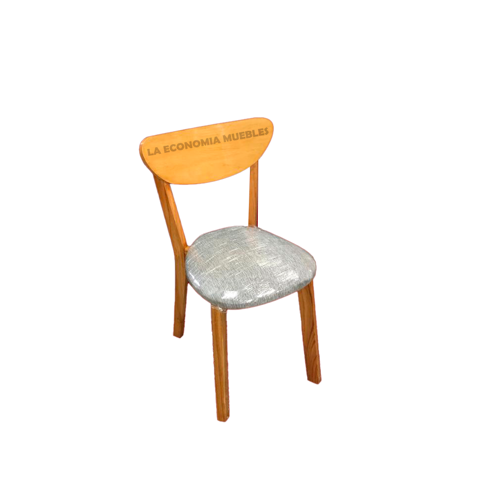 Silla vintage en madera paraíso, tapizado en chenille (colores a elección).