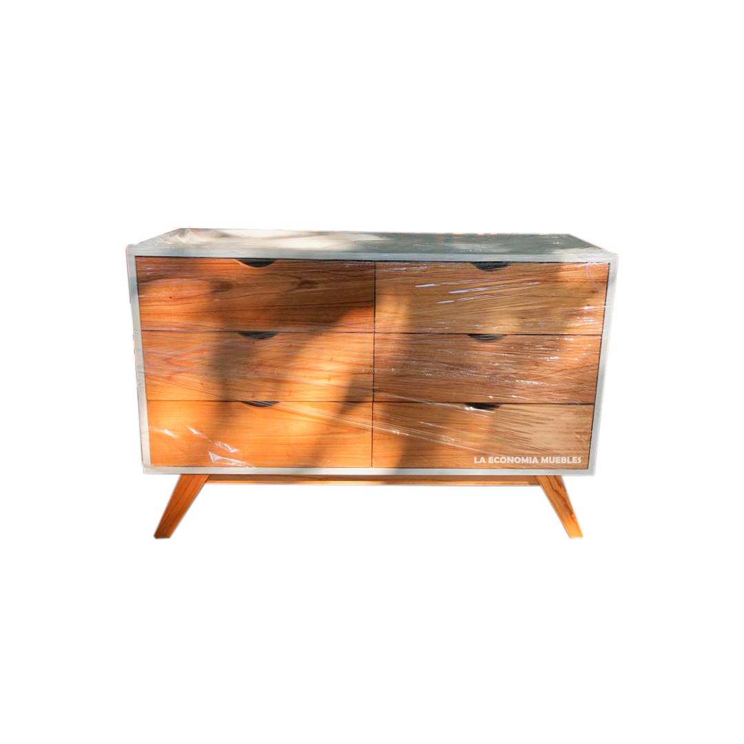 Cómoda escandinava, en paraíso con laqueado blanco.