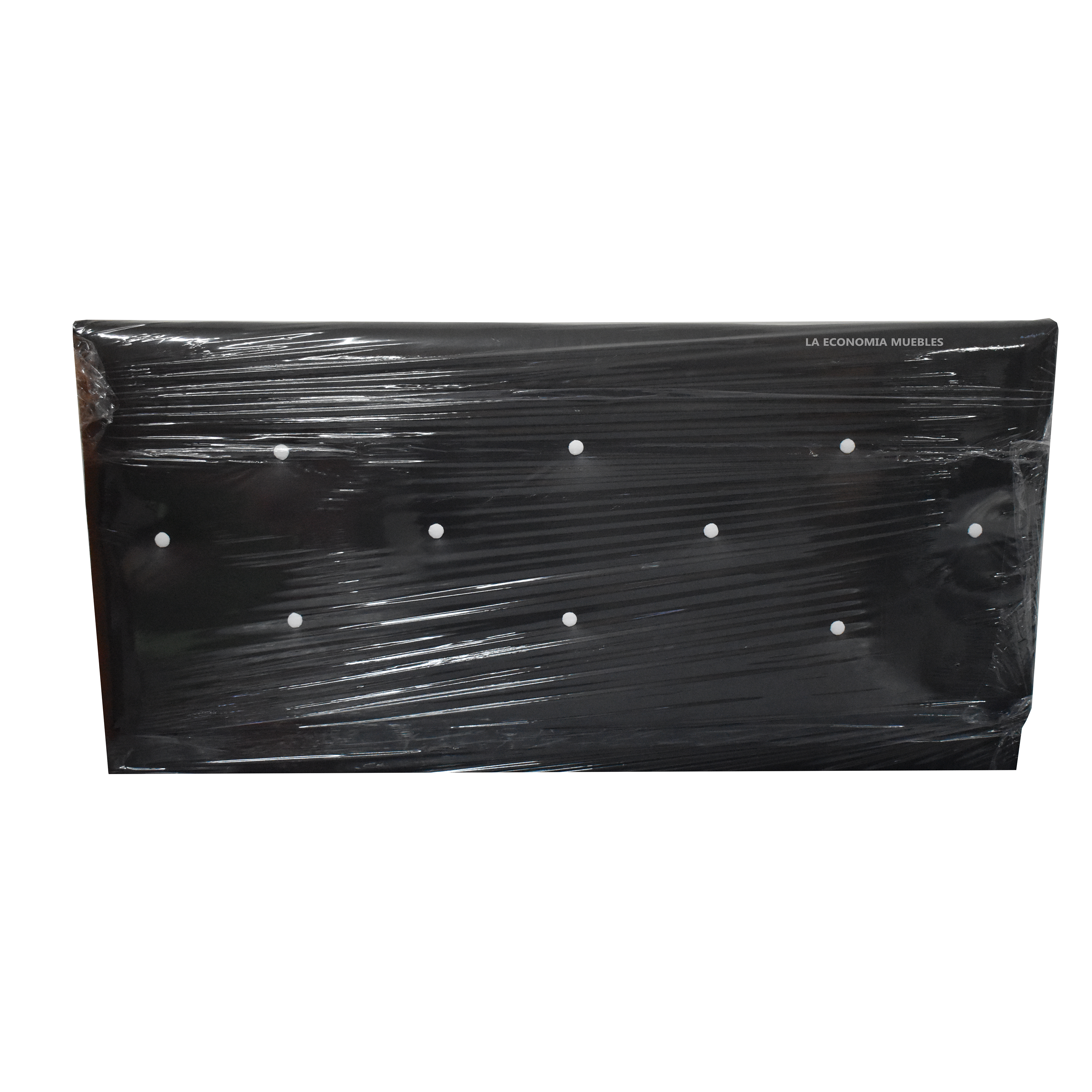 Respaldo para sommier de 1.40m, tapizado en talampaya, con botones blancos. (colores a elección).