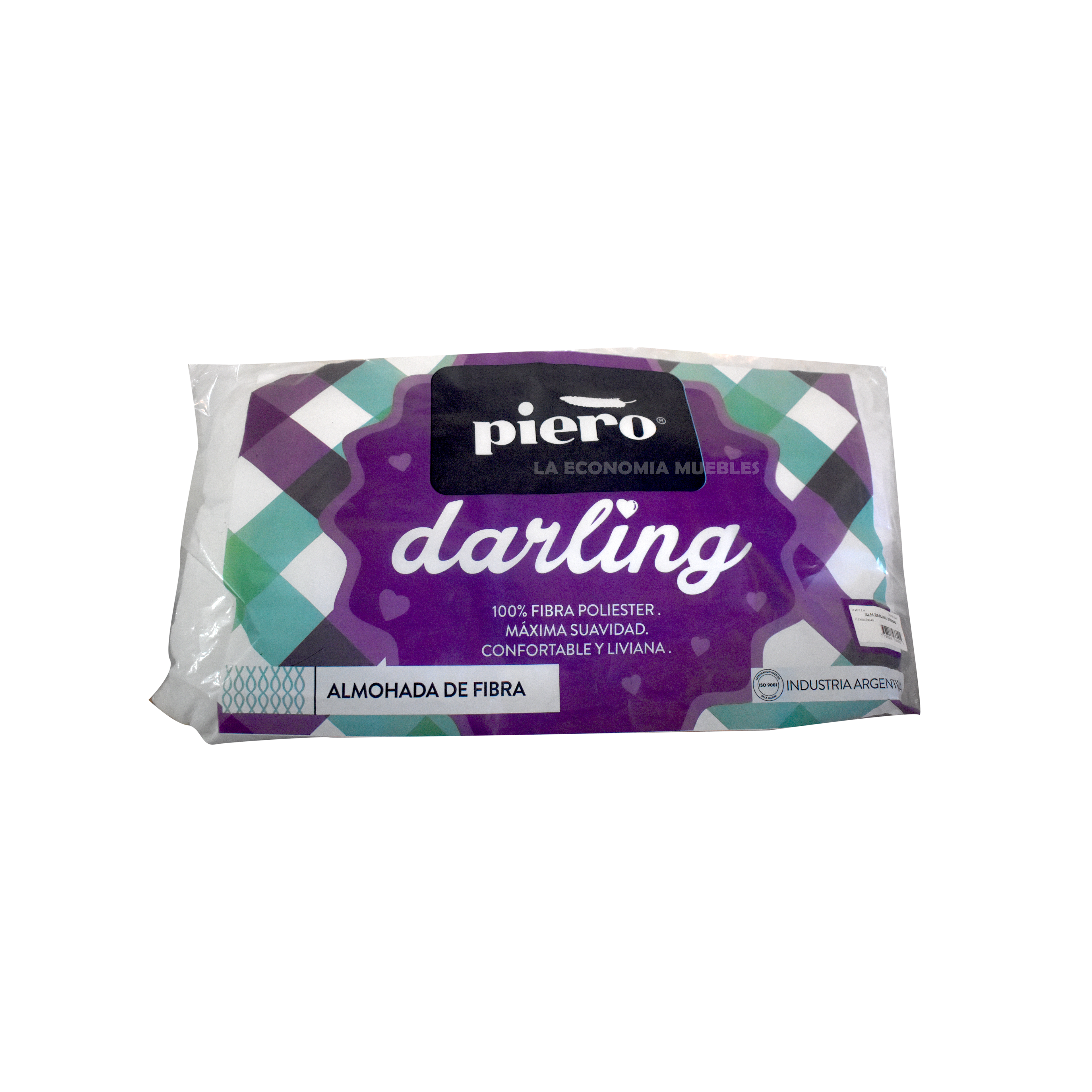 Almohada 100% fibra poliéster. Máxima suavidad, confortable y liviana. 
