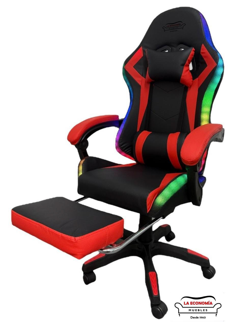 Silla gamer con luz led