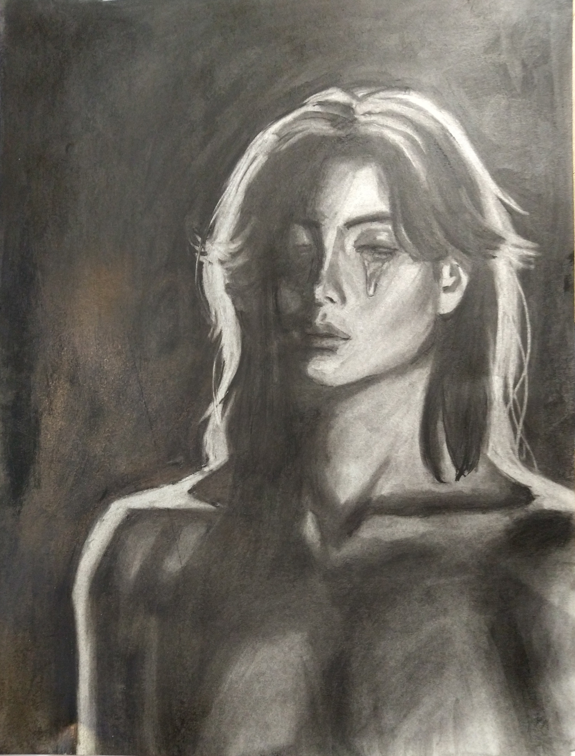 portrait study - in charcoal