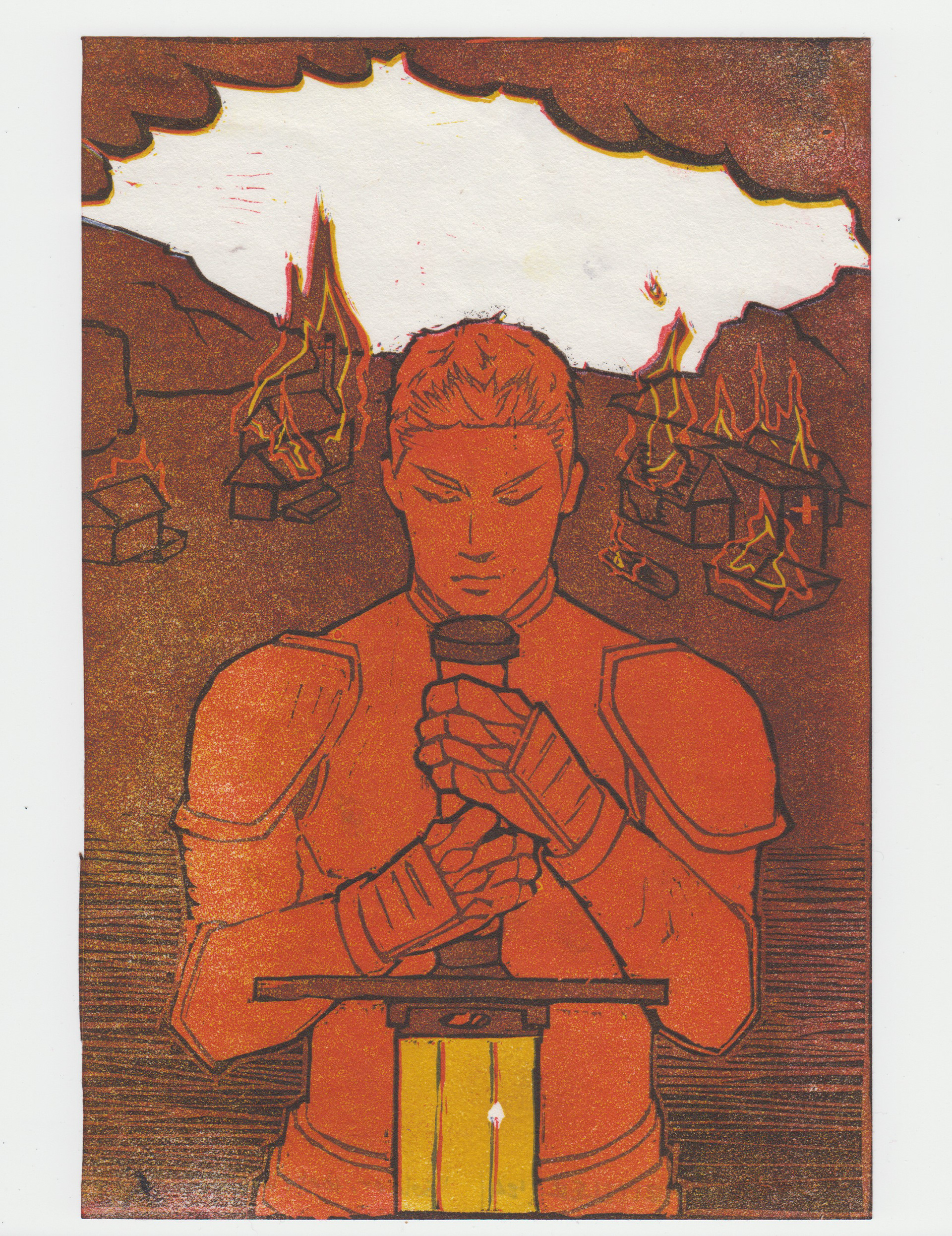 soldier - reduction printing