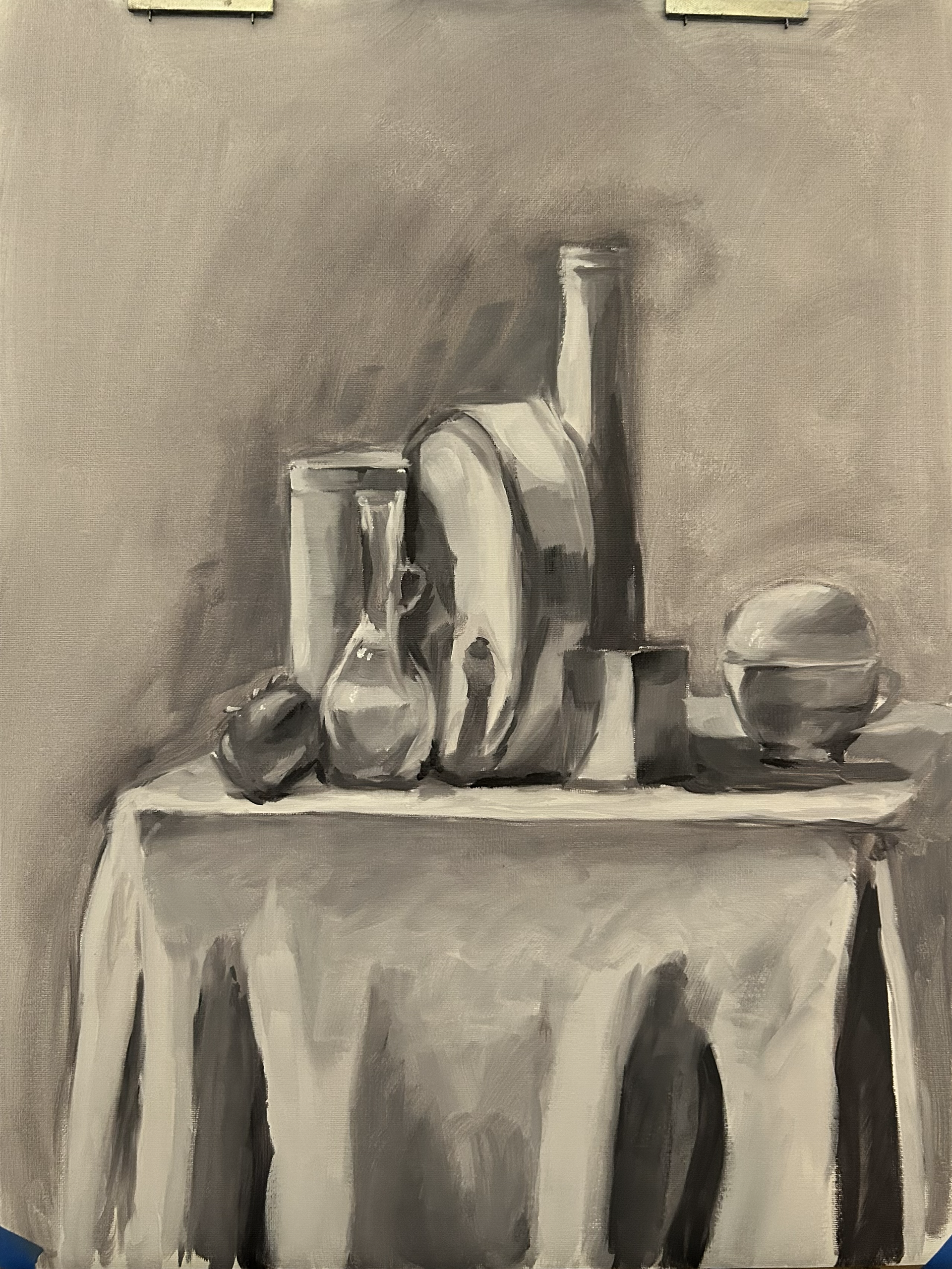 black - white only still life [ Oil ]