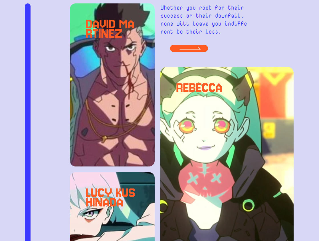 Characters Second Screen