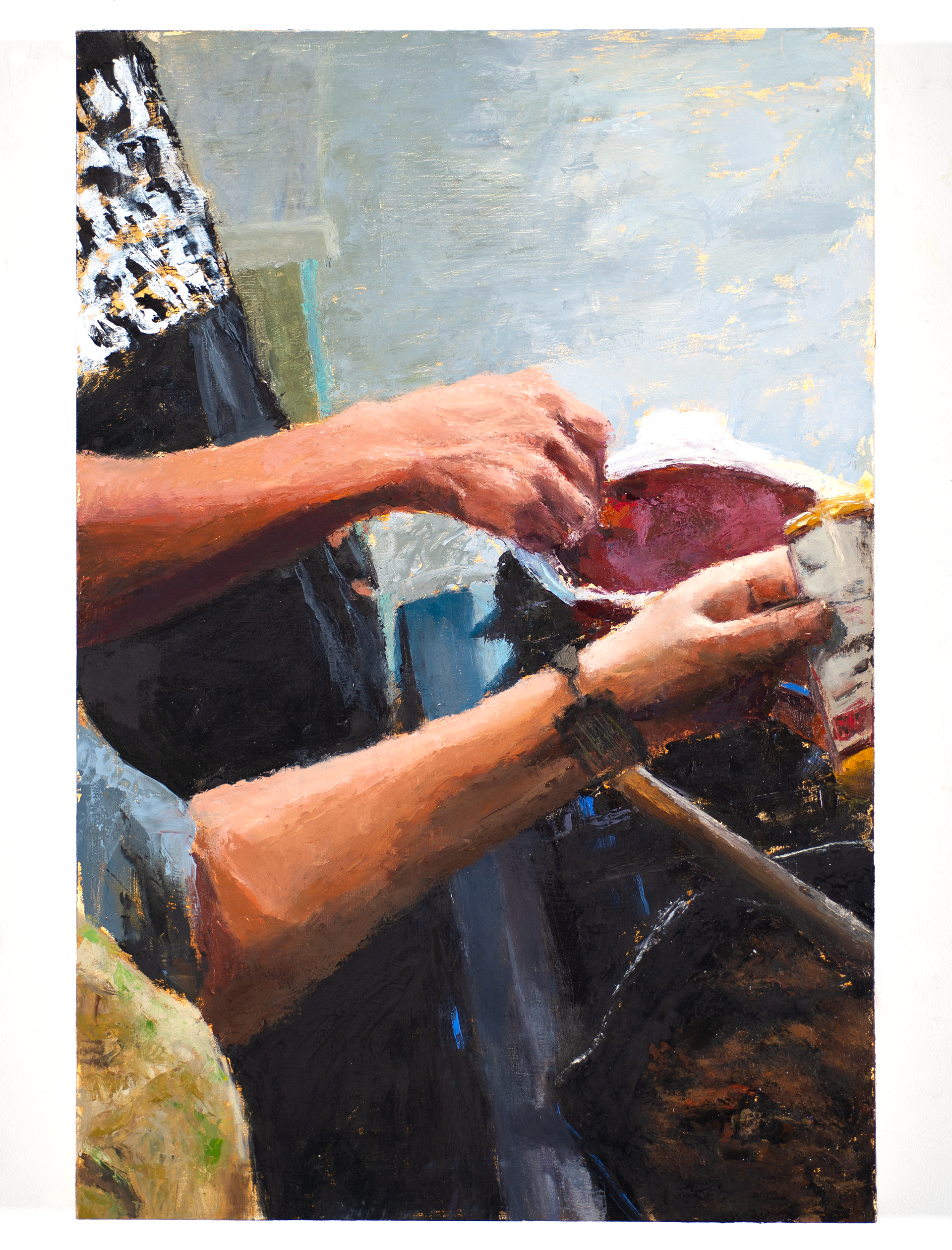 "Michelin Cypher", 2025, Oil on braced panel, 19.5x13in