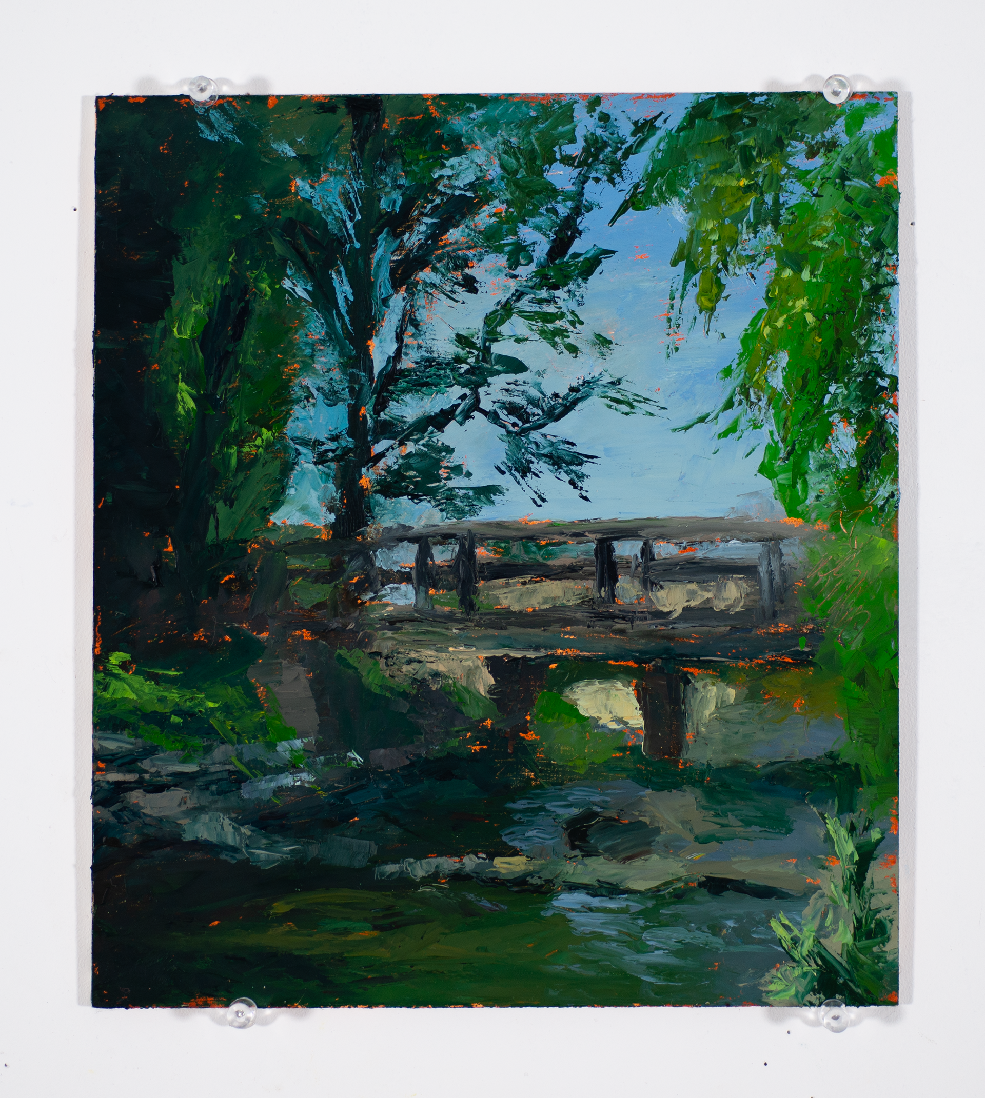 "Sager Creek", 2025, Oil on panel, 10x8 7-8