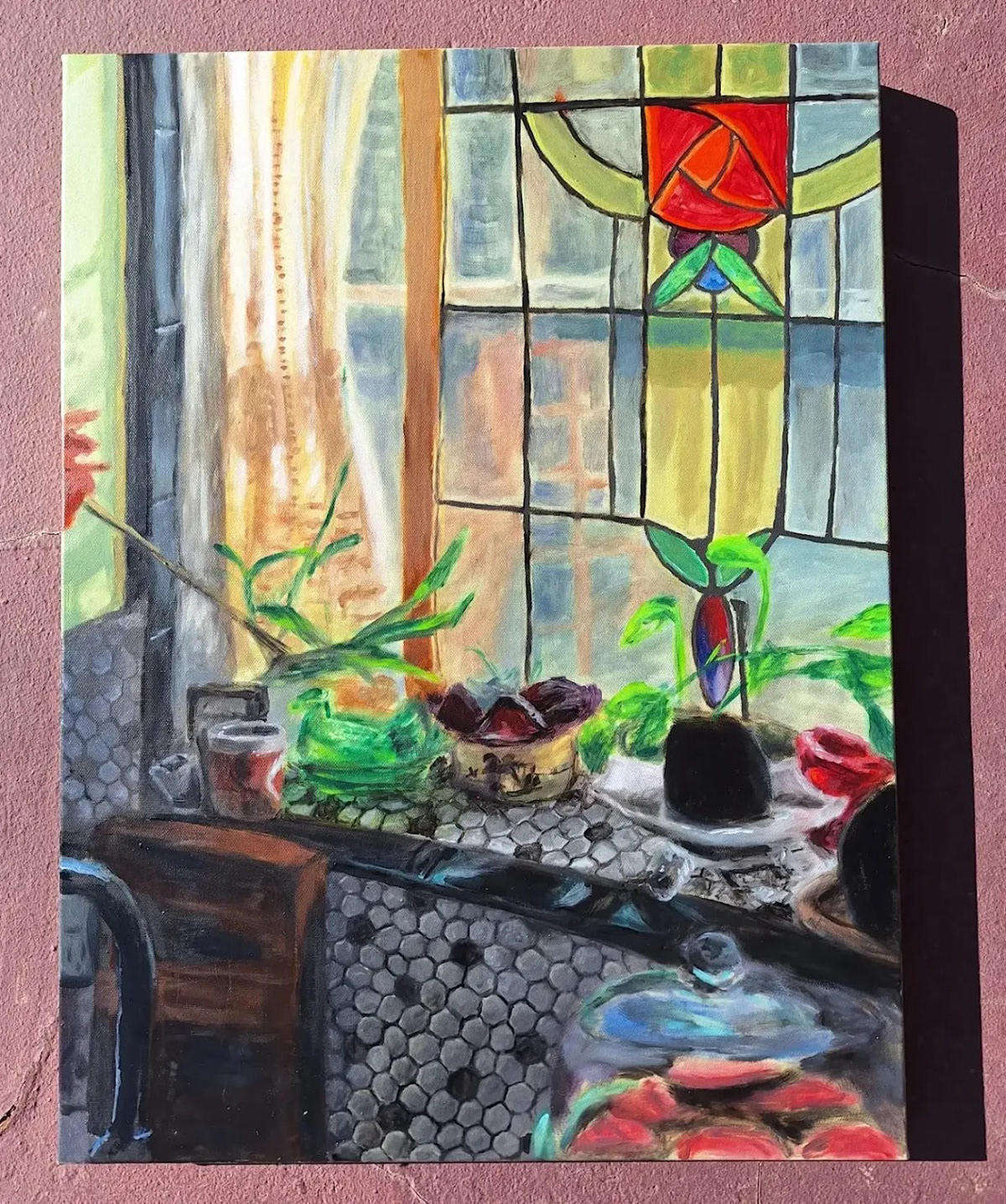 Mom's Kitchen Window (Oil 2023)