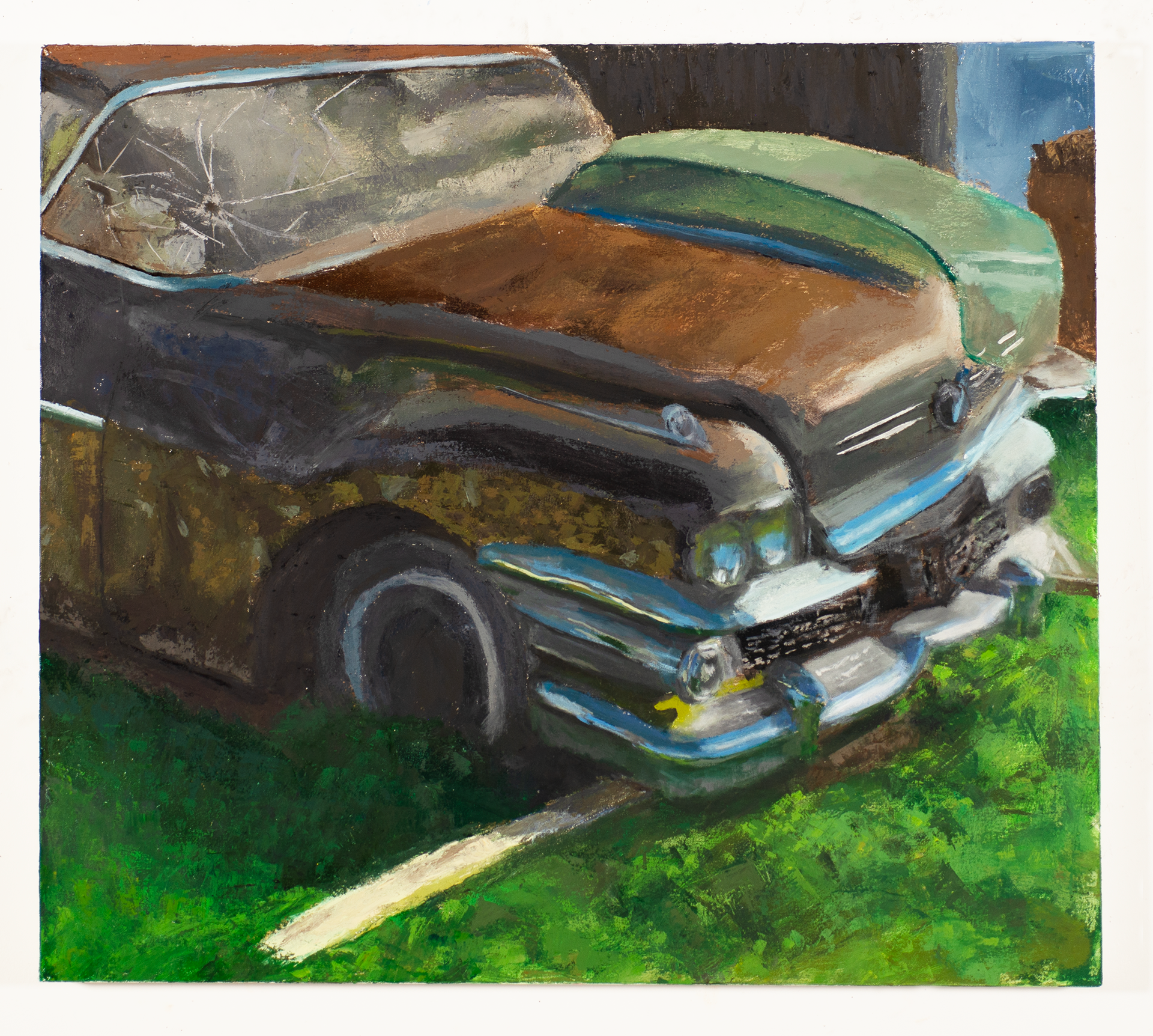  "Destination: Earthbound", 2025, Oil on canvas, 32x36 in