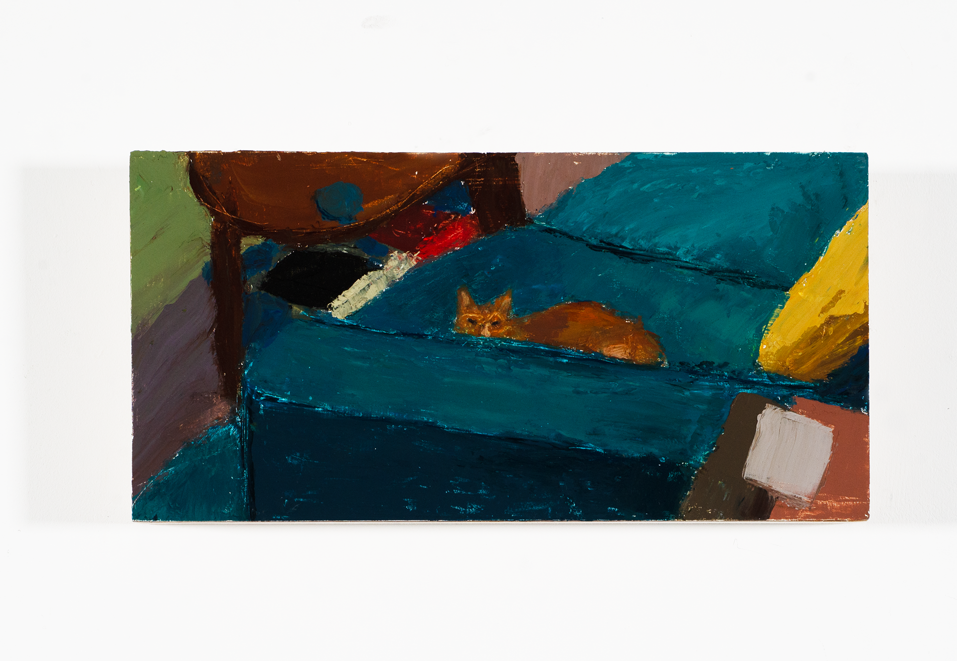 "Helguard" , 2026, oil on braced panel, 6x11.75 in