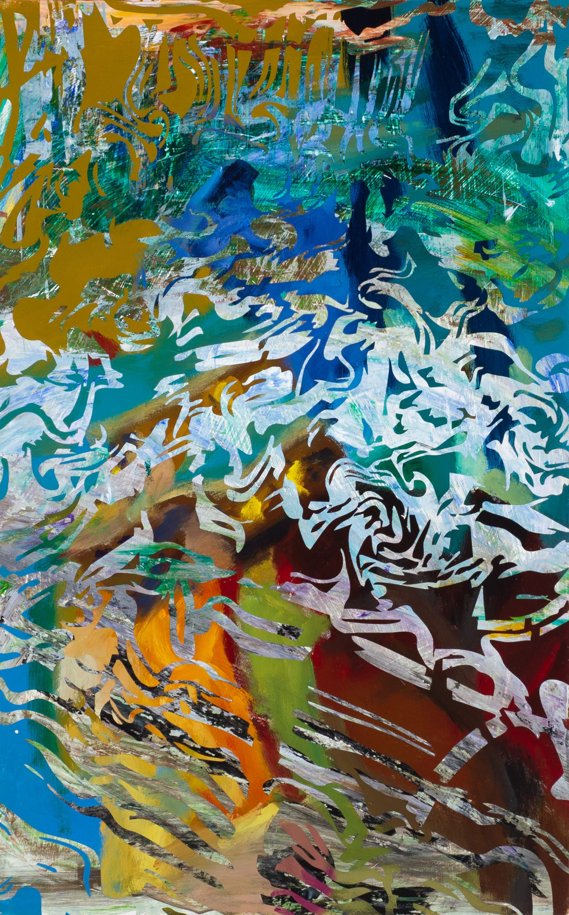 Untitled - Acrylic and oil on panel - 10x16 in (2025)