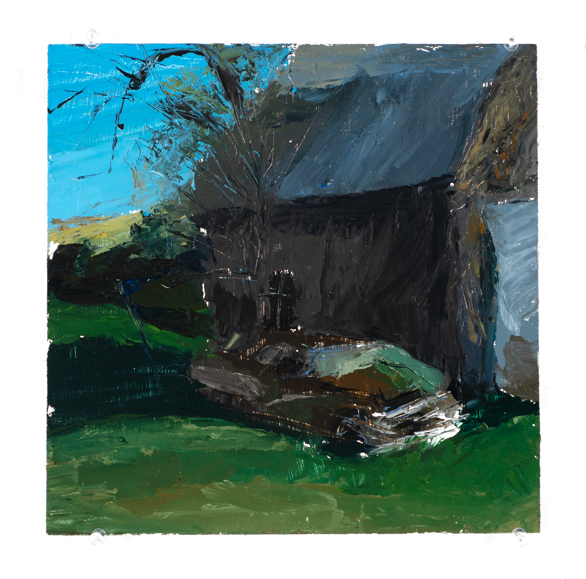 "Car Study 1", 2025, Oil on panel, 10x10