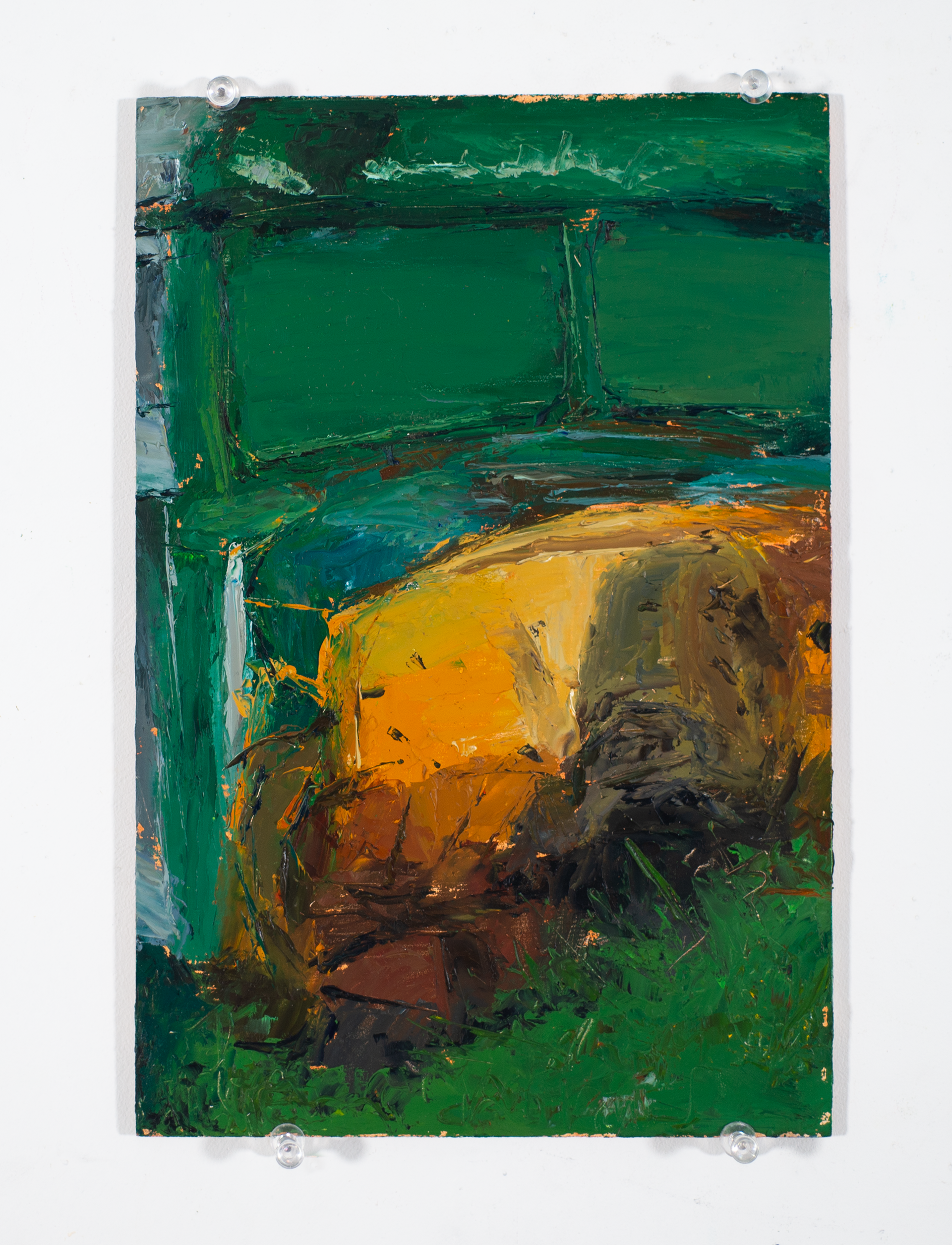 "Overtaken Bus" oil on panel, 2025