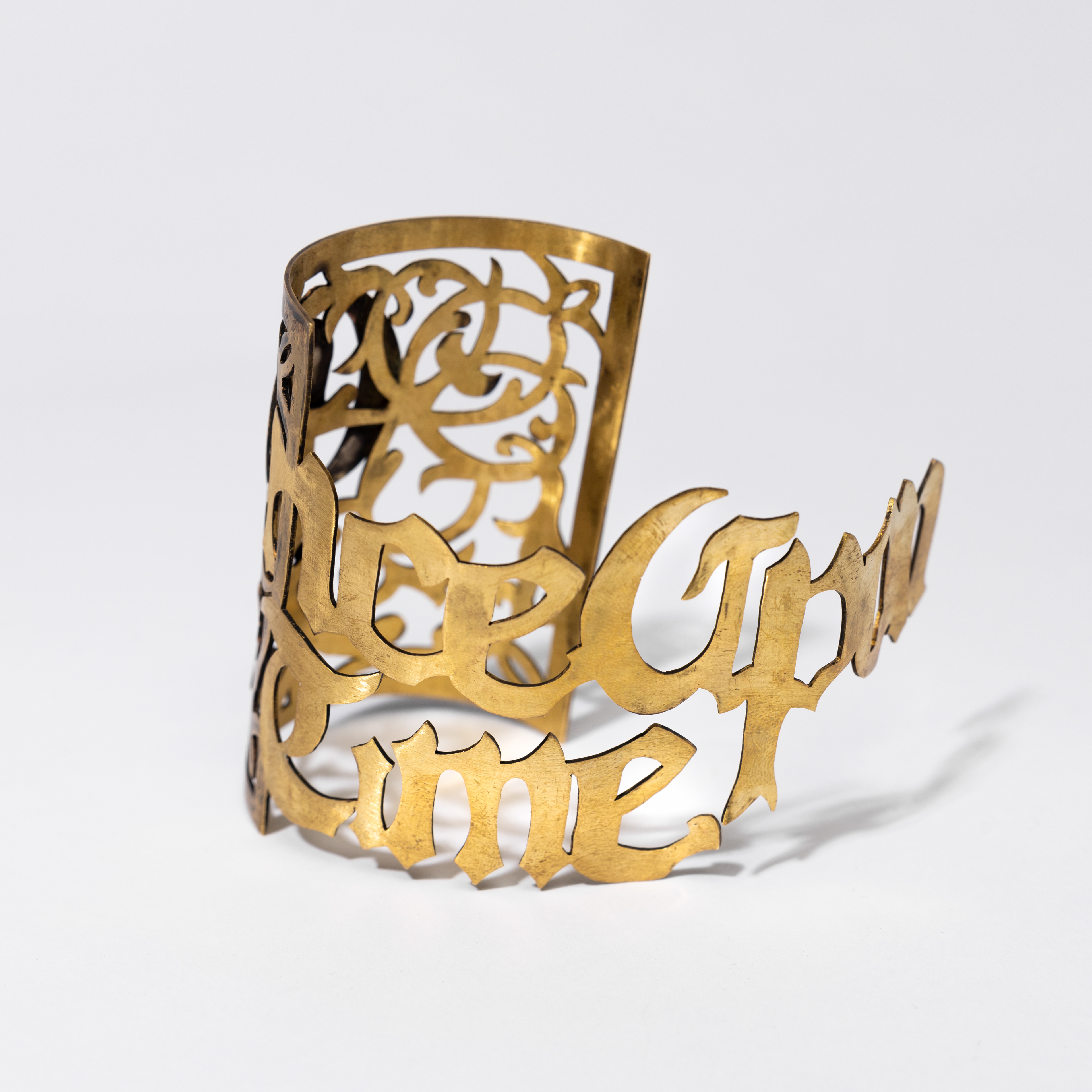 Shiran Siboni and me created a project that combines "Fariytales" and jewelry. The written text on the jewel means Once Upon A Time, the opening of every fairytale books.