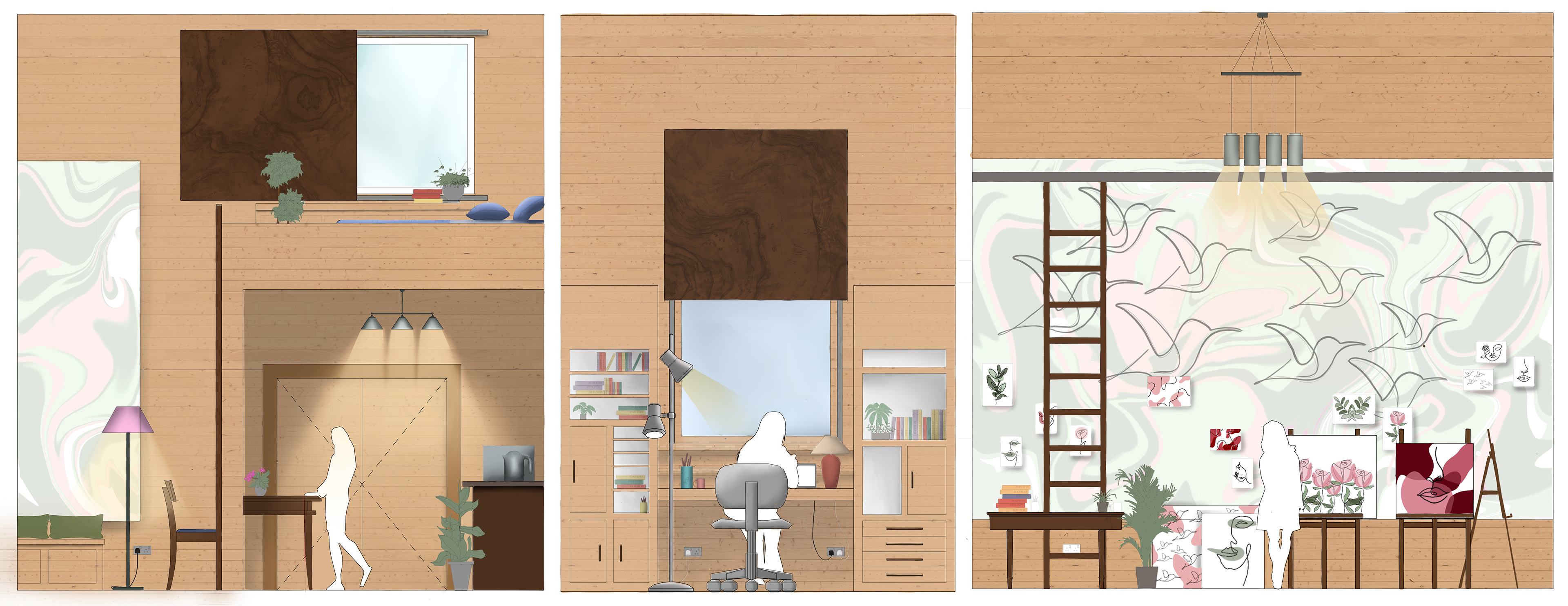Studio Room Area Elevations