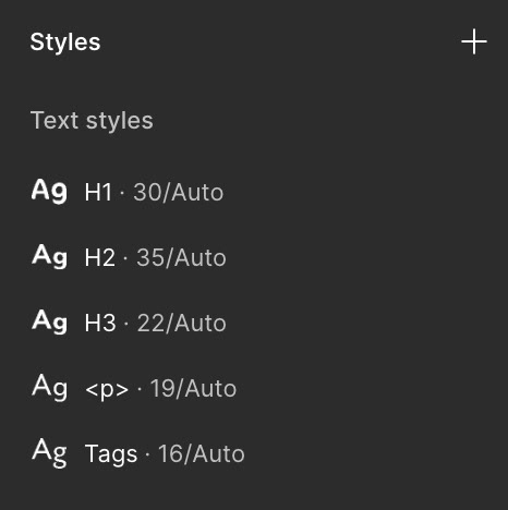 Text Styles