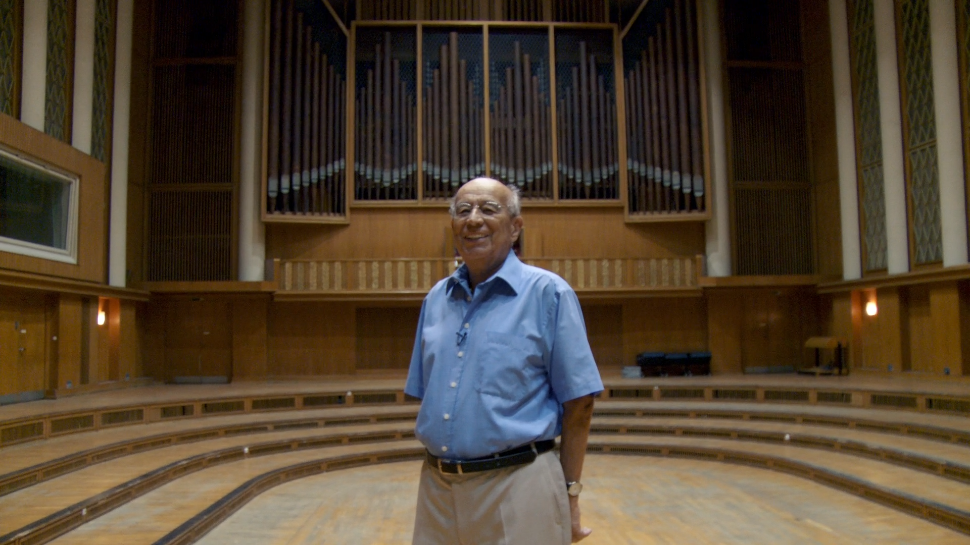 Chief developer Gerhard Steinke at one of the worlds best recording halls