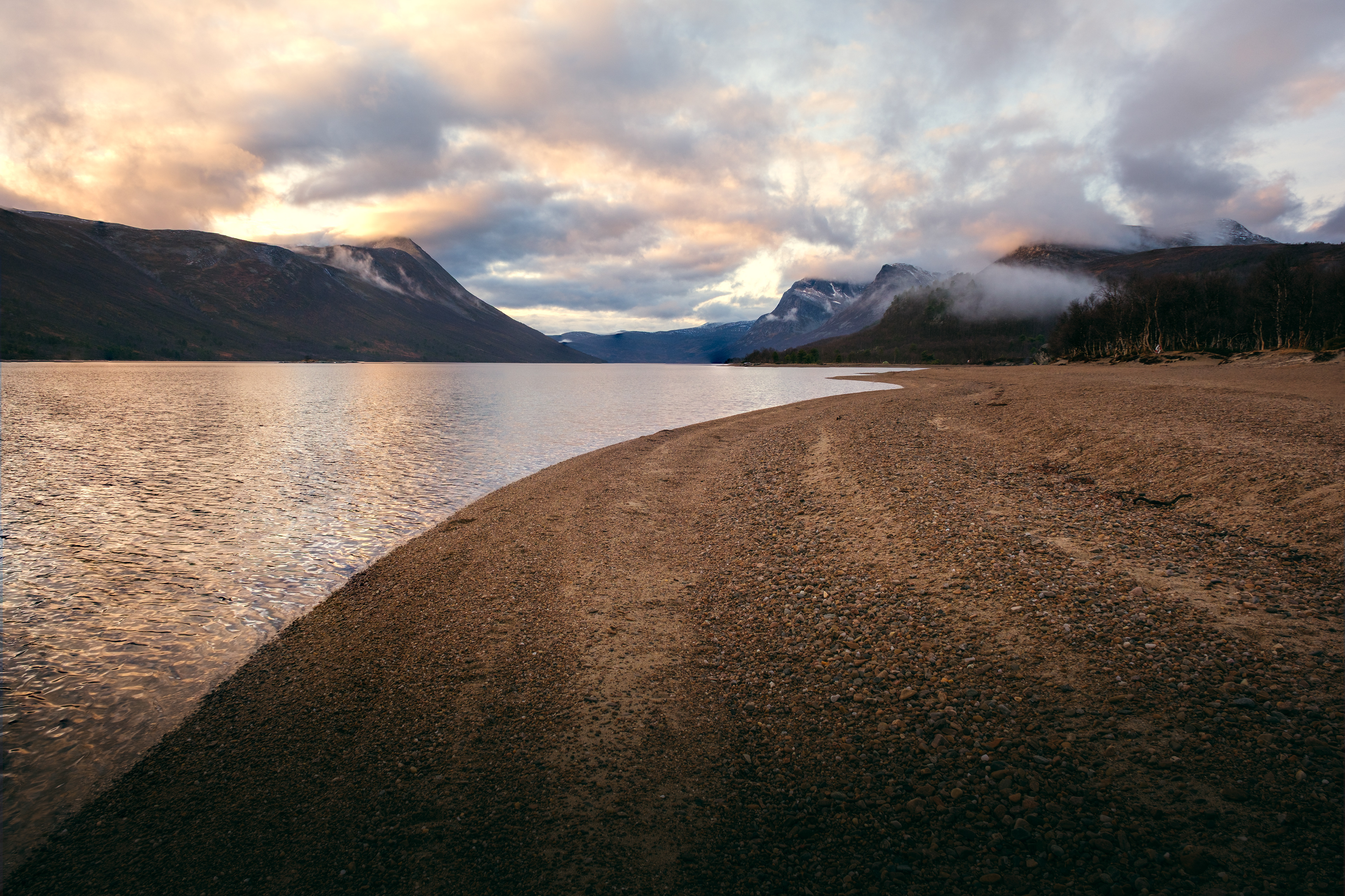 Dancing skies on the beach
