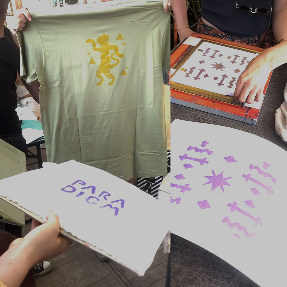 creatieve workshop festival zeefdrukken