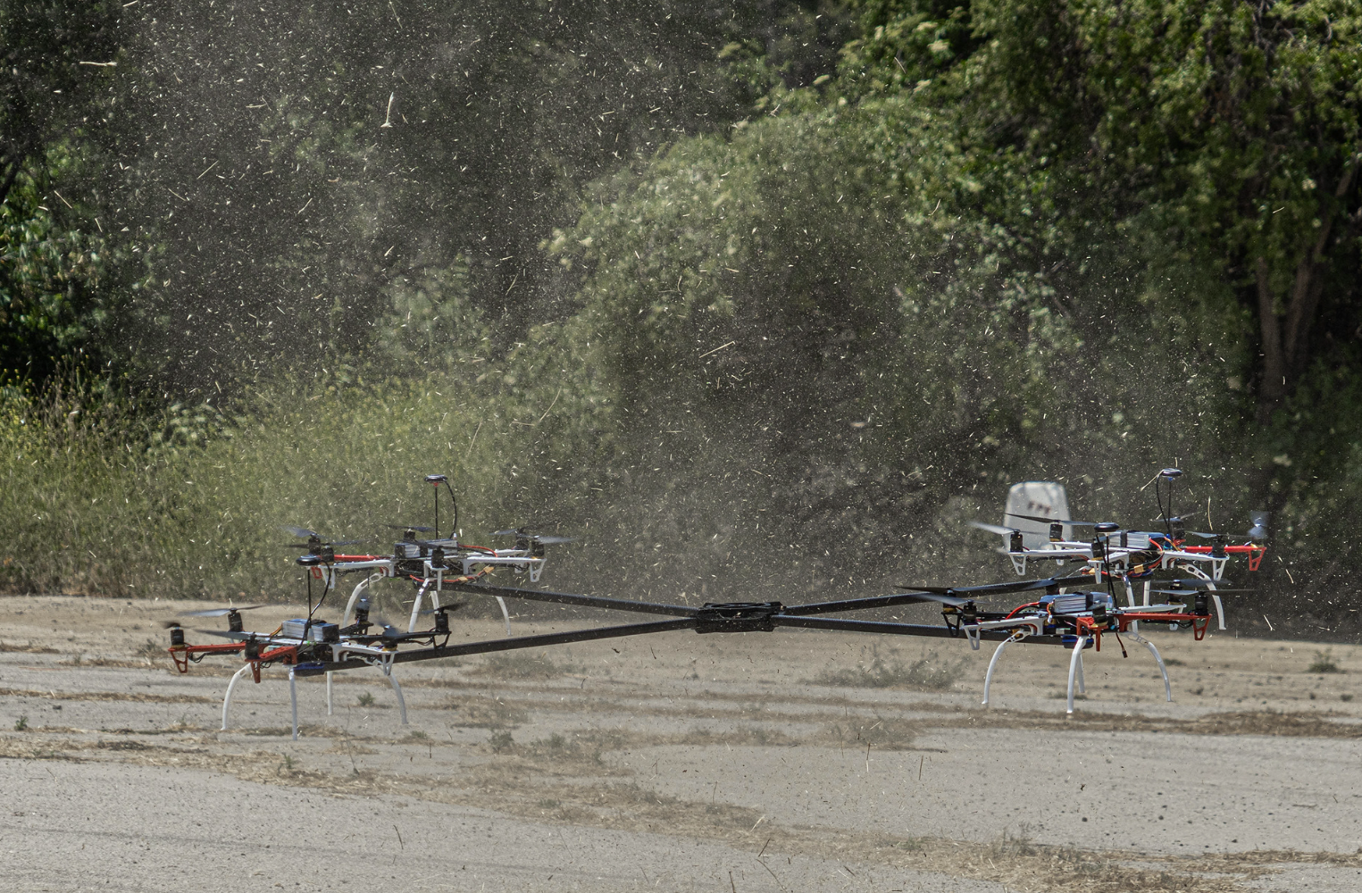 4-Drone Test in Progress