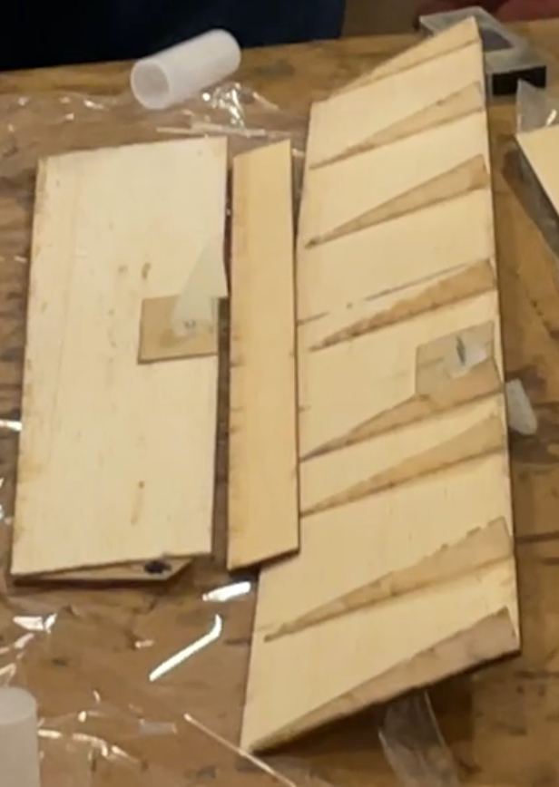 Gluing Control Surface Pieces