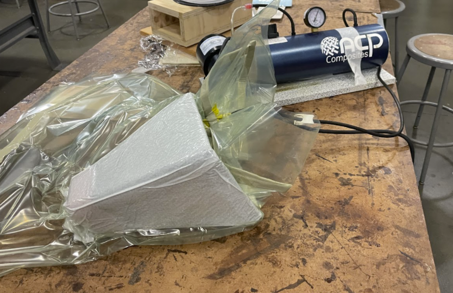 Nose Cone in Vacuum Bag
