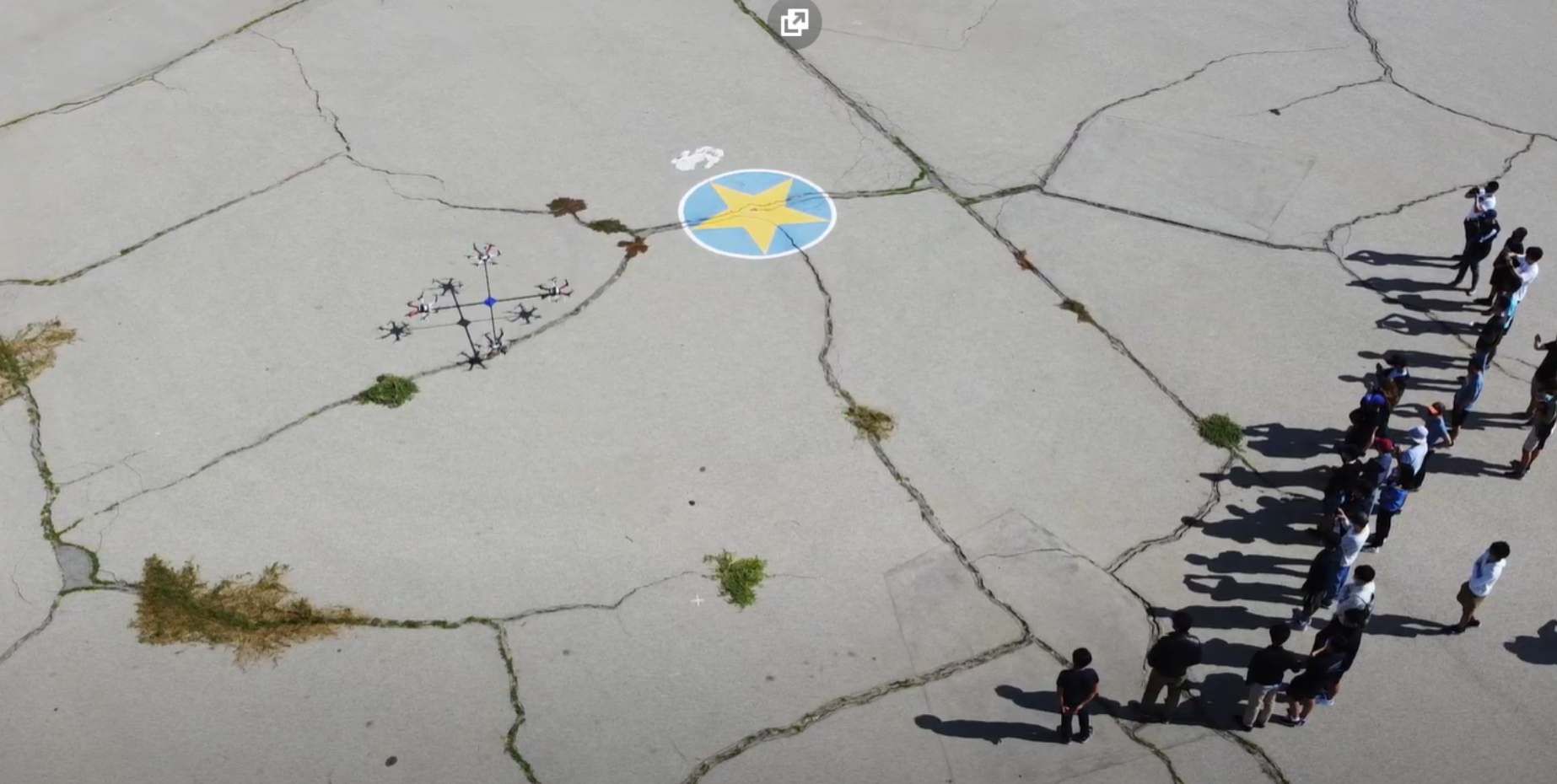 4-Drone Test Top View