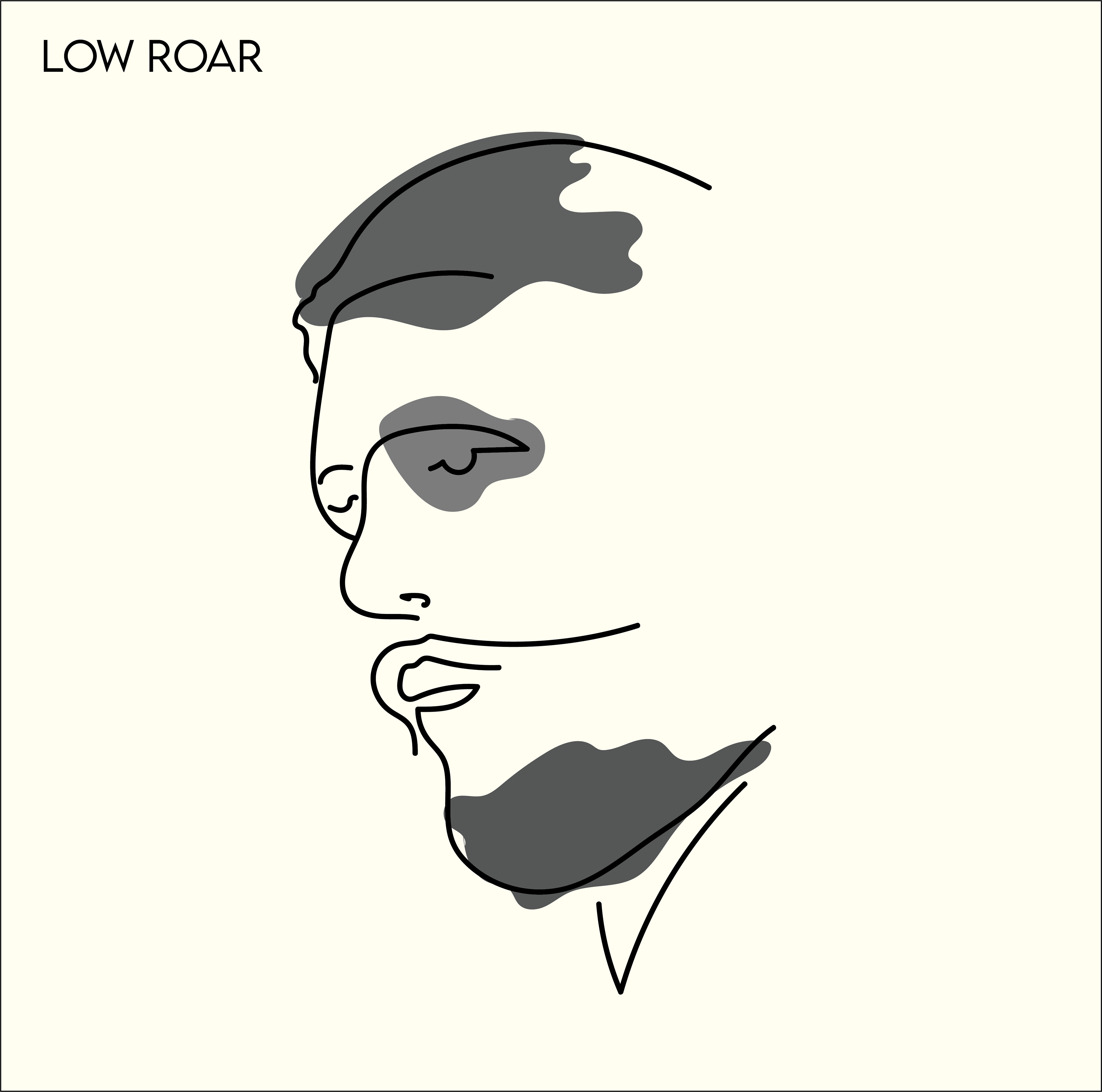 Low Roar minimalistic line art