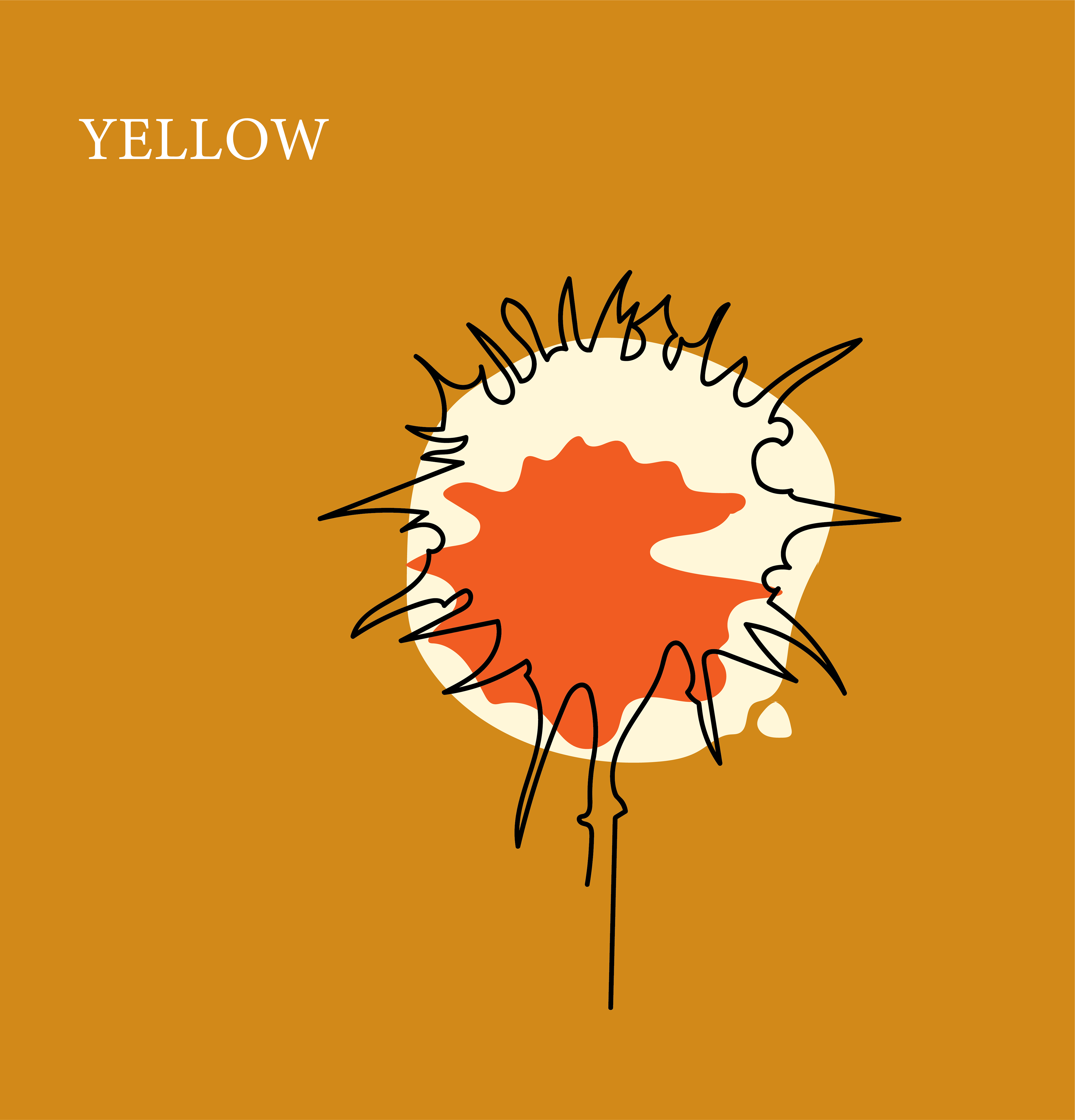 Coldplay minimalistic line art